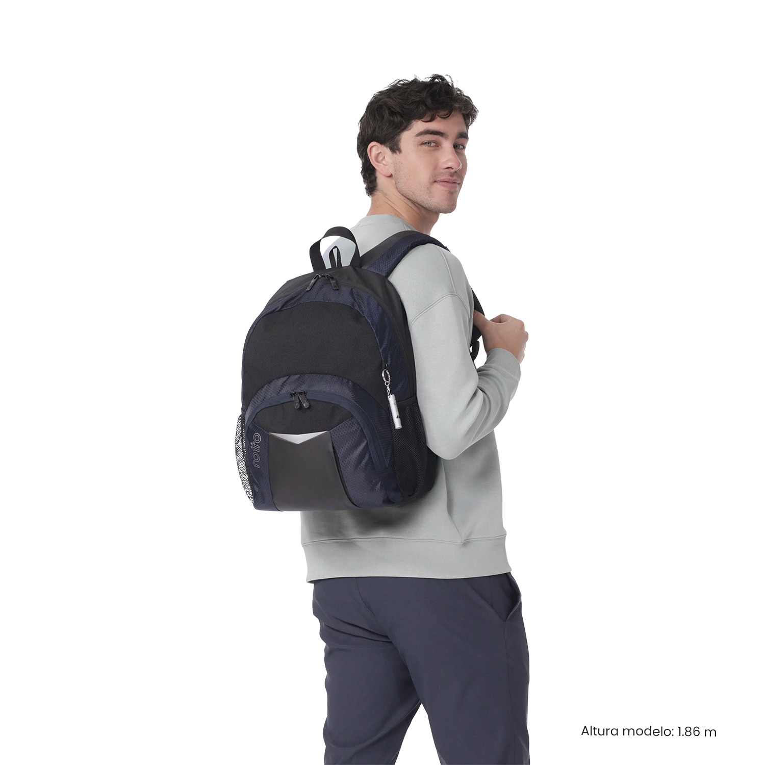 Mochila Executiva Totto Teck 3.0 M Azul-3