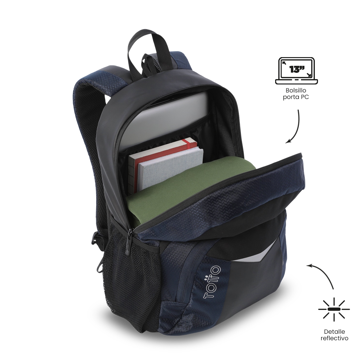 Mochila Executiva Totto Teck 3.0 M Azul-6