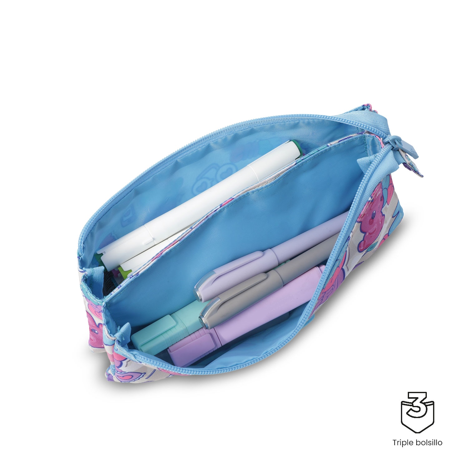 Estojo Infantil Totto Skl com 1 Compartimento Rosa-4