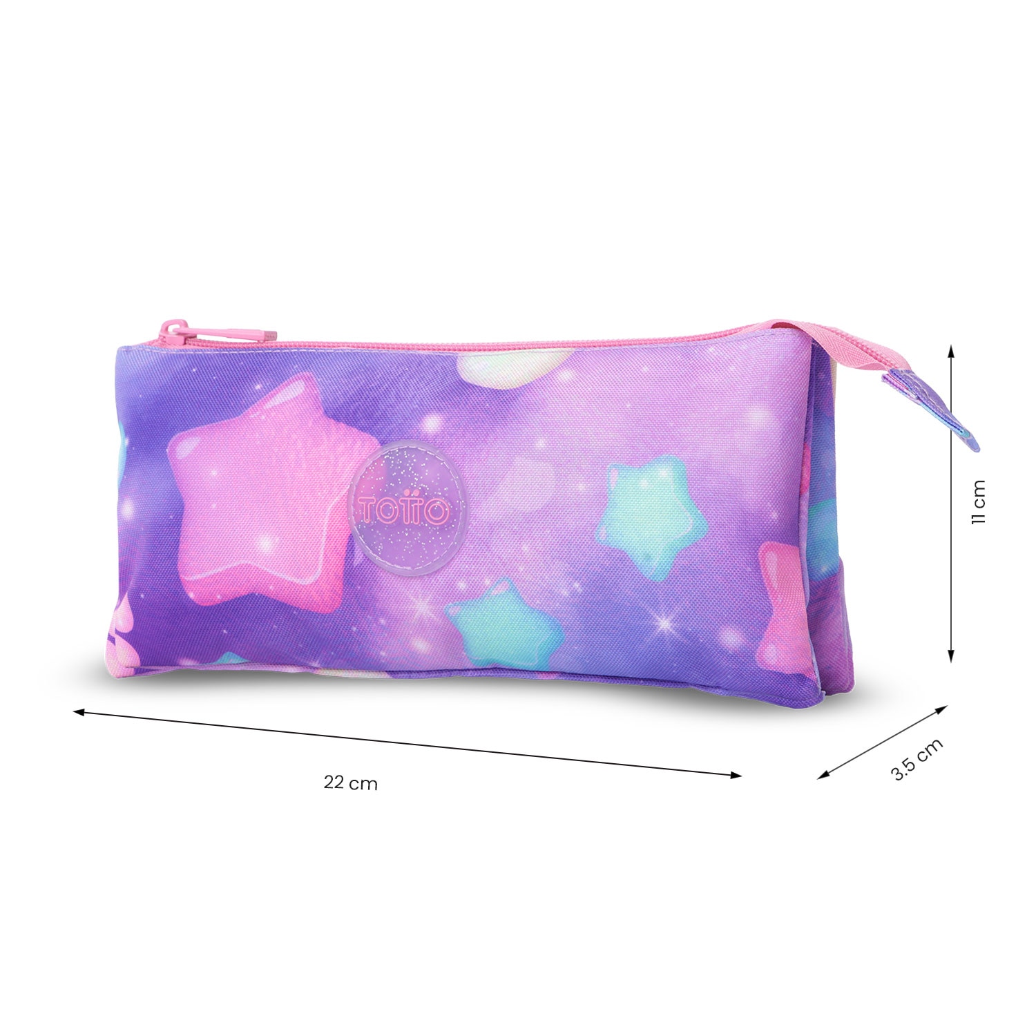 Estojo Infantil Totto Skl com 1 Compartimento Rosa-3