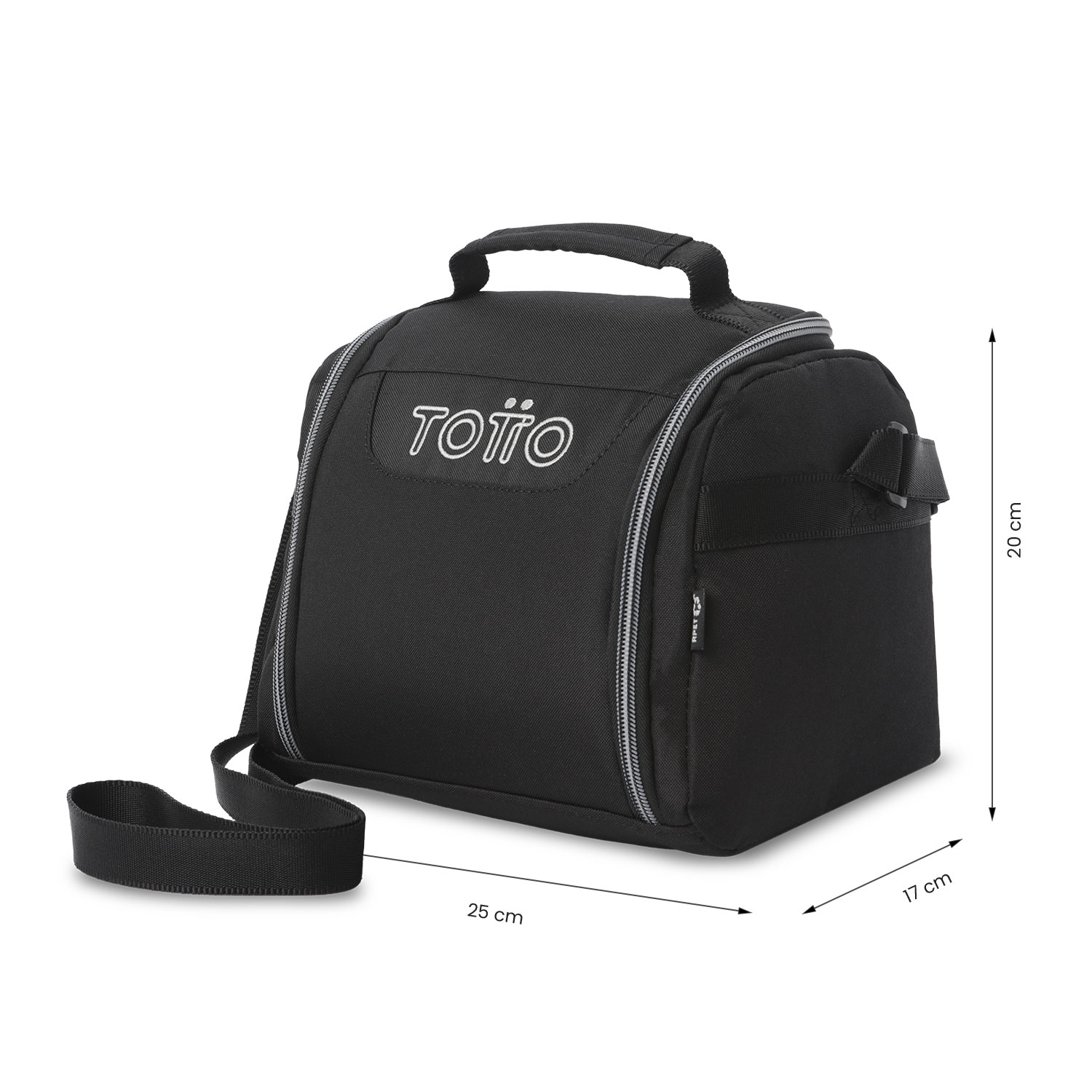 Lancheira Adulto Totto Resaltador Ecole Solid Preto-5
