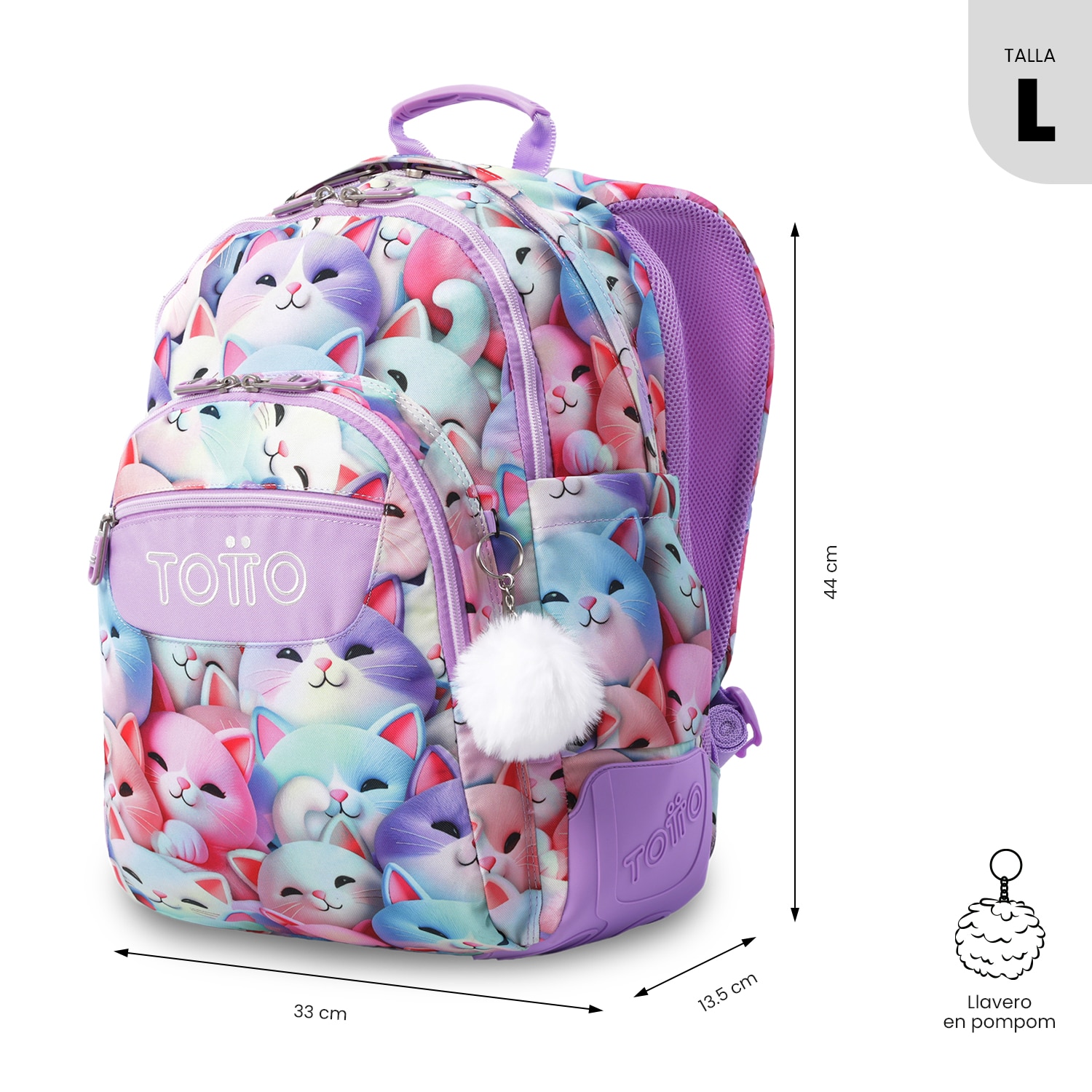 Mochila Escolar Totto Rayol Roxo-3