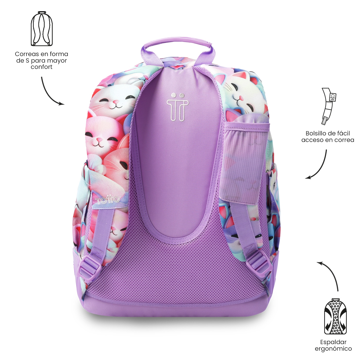 Mochila Escolar Totto Rayol Roxo-4