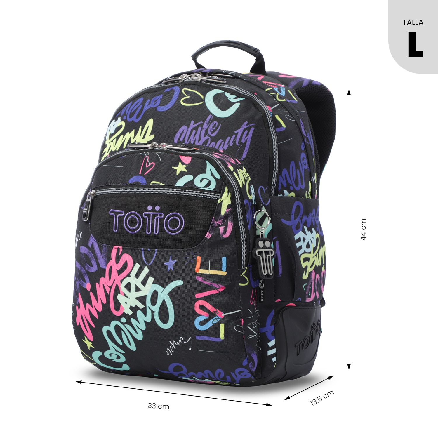 Mochila Escolar Totto Rayol Preto-4