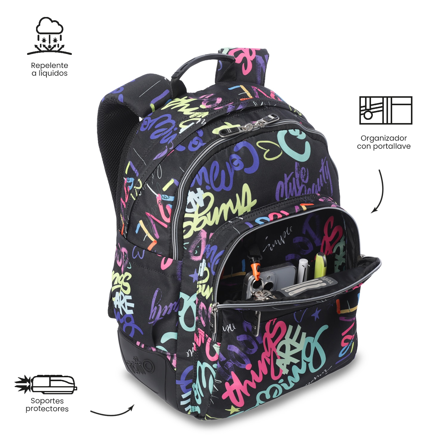 Mochila Escolar Totto Rayol Preto-7