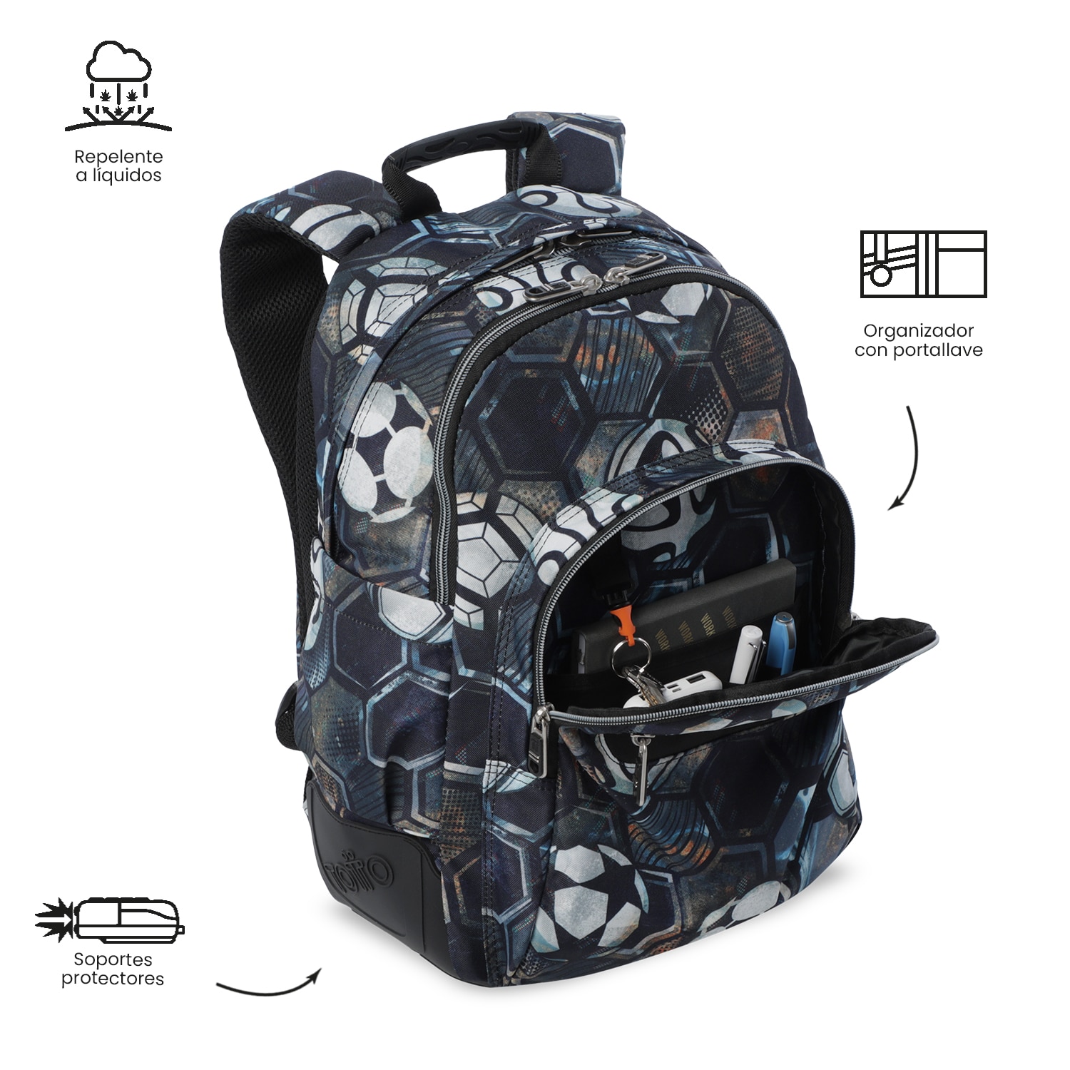 Mochila Escolar Totto Rayol Preto-7