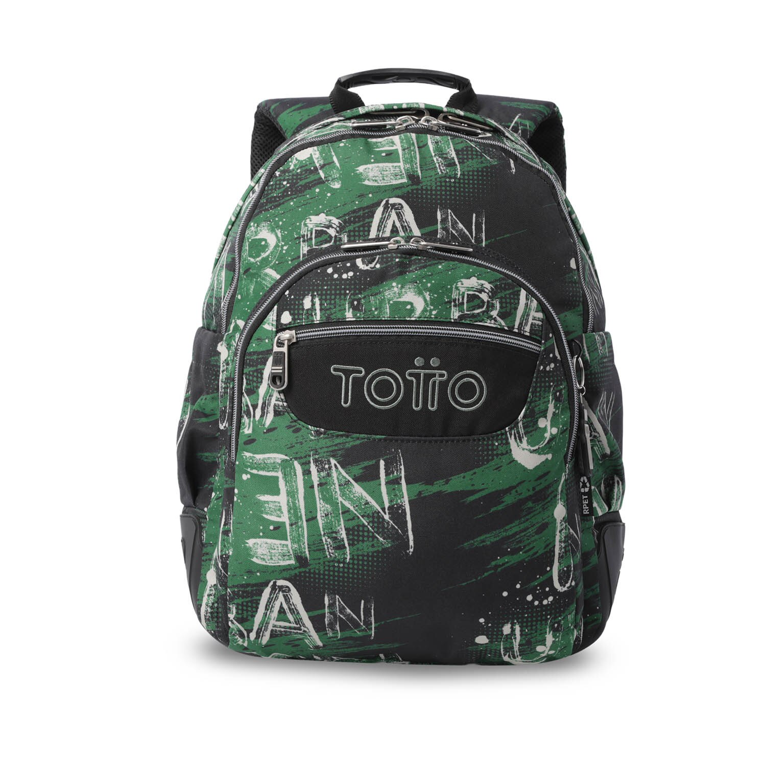 Mochila Escolar Totto Rayol Verde-2