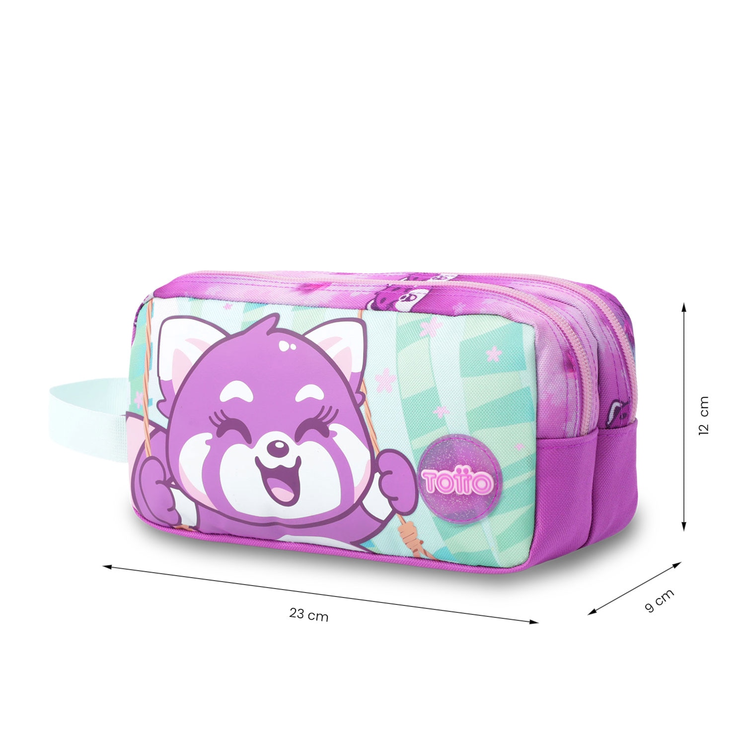Estojo Infantil Totto Bambu com 2 Compartimentos Rosa-2