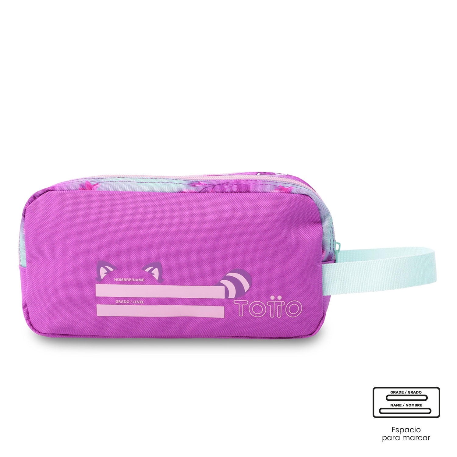 Estojo Infantil Totto Bambu com 2 Compartimentos Rosa-4