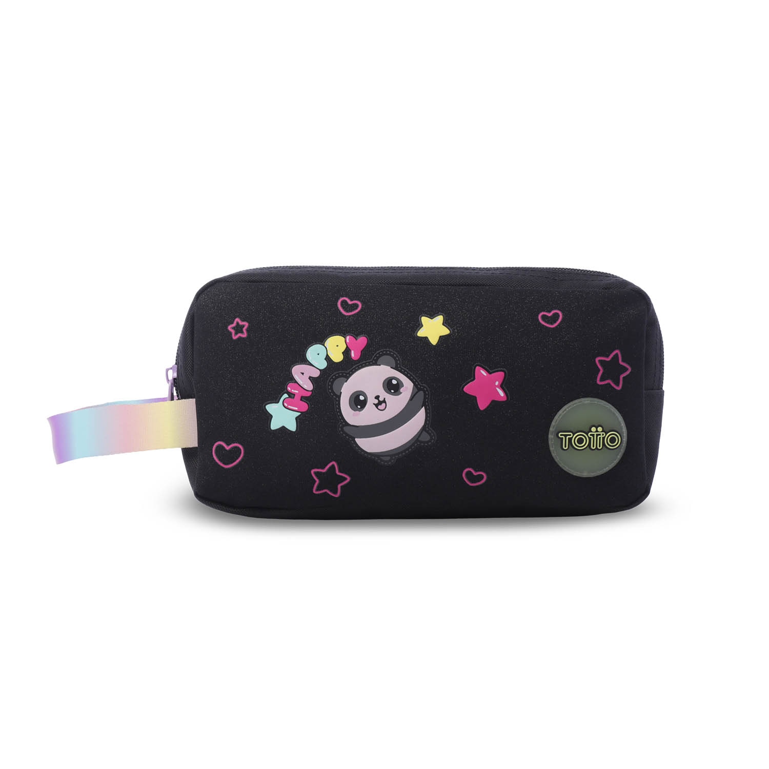 Imagem 0 de Estojo Infantil Totto Glowing Black com 2 Compartimentos