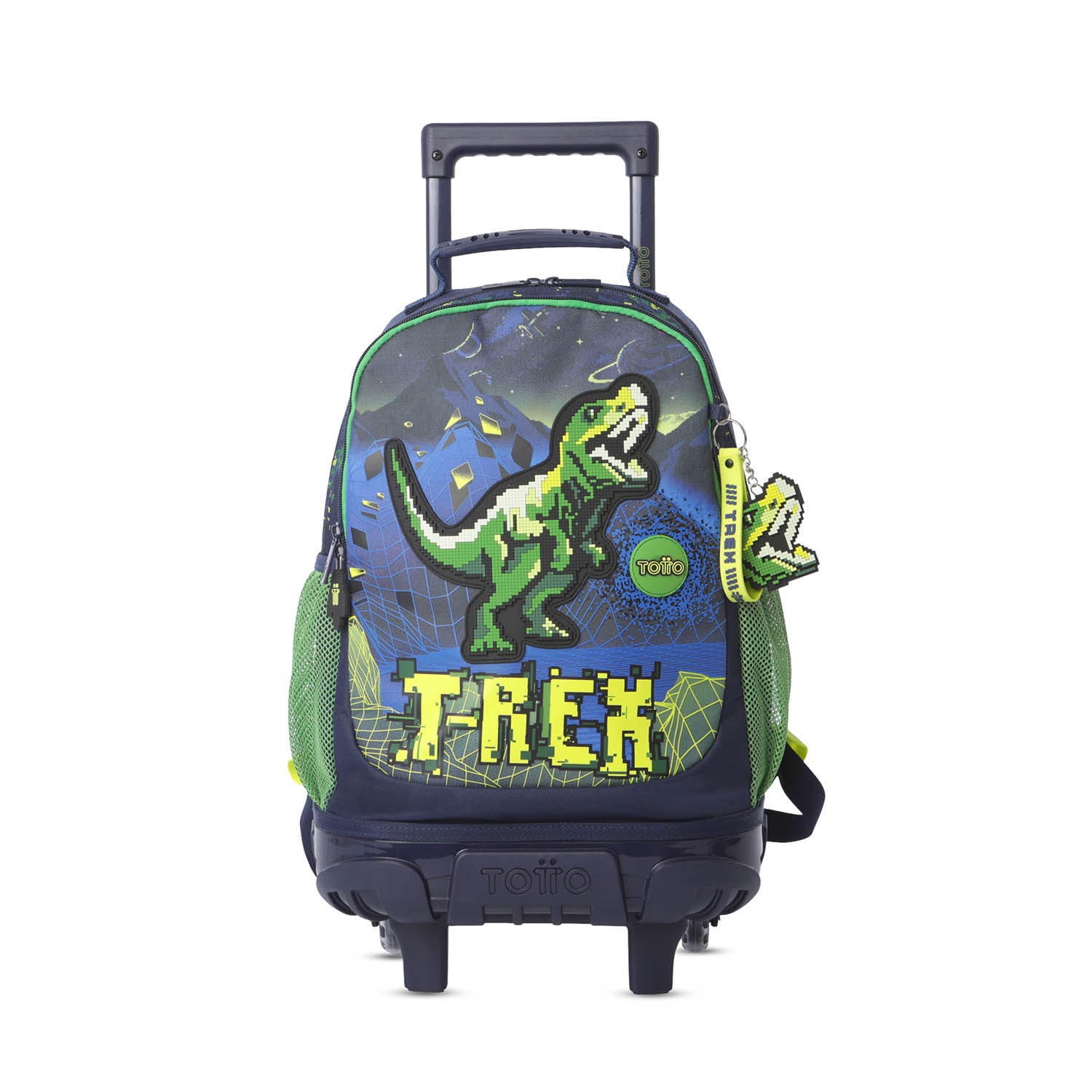 Mochila Infantil com Rodas Totto Digisaurio M Azul-2