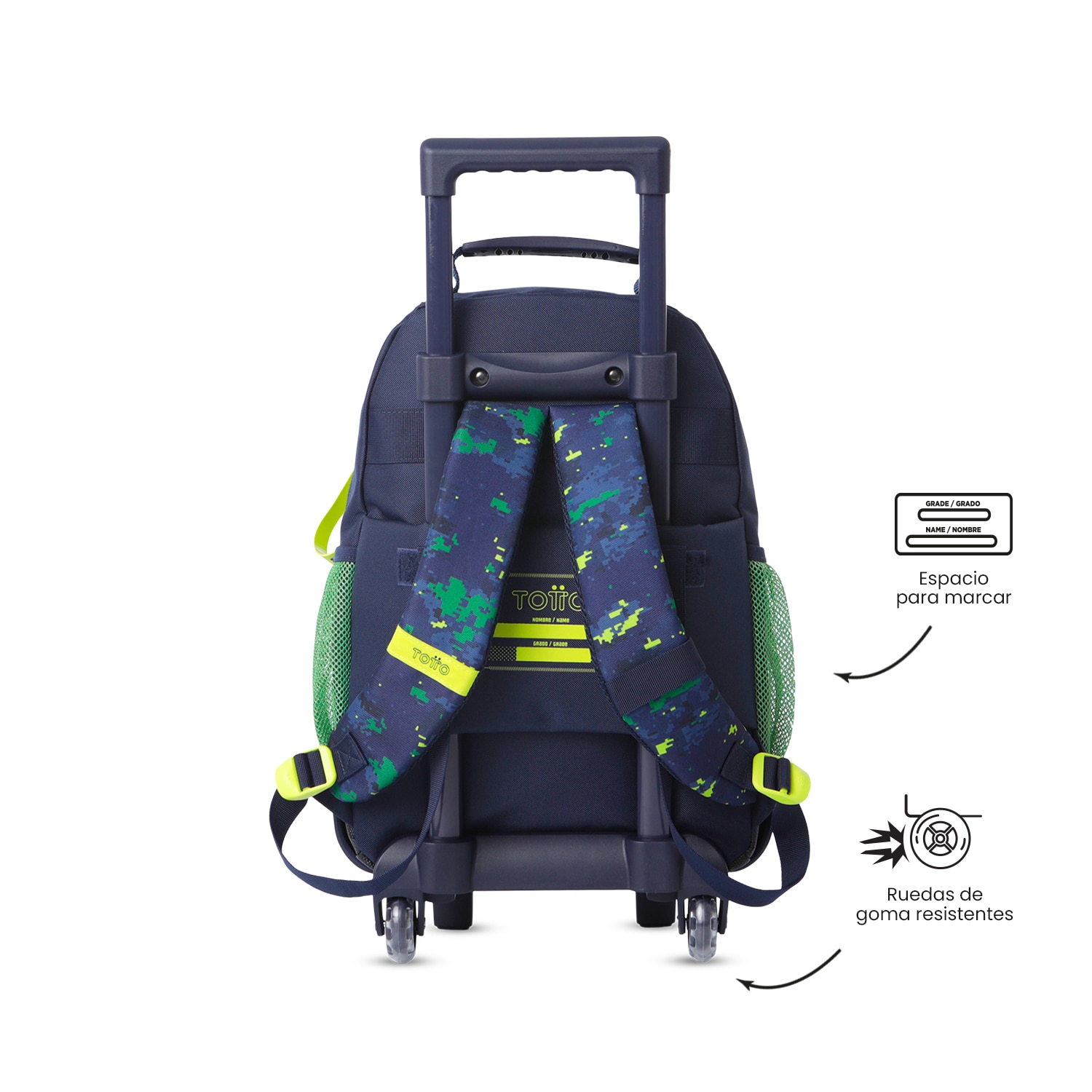 Mochila Infantil com Rodas Totto Digisaurio M Azul-5