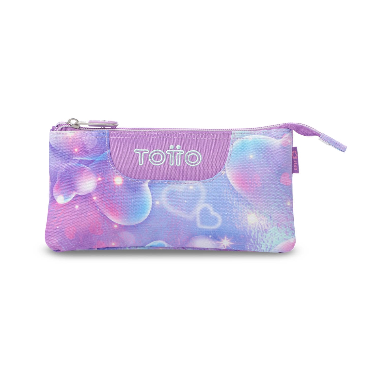 Estojo Escolar Totto Tabuleiro com 3 Compartimentos Roxo-2