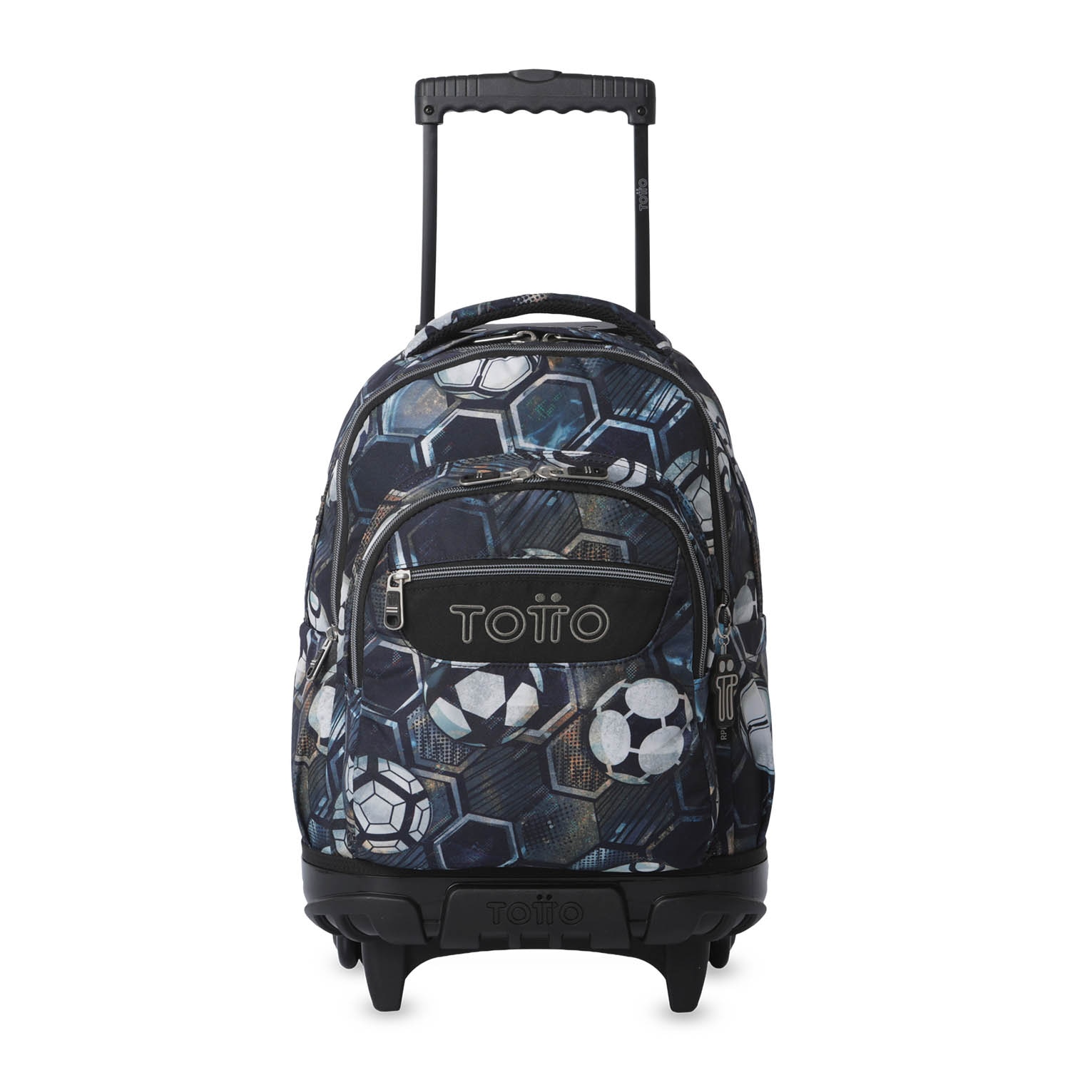 Mochila Escolar com Rodas Totto Renglones Preto-2