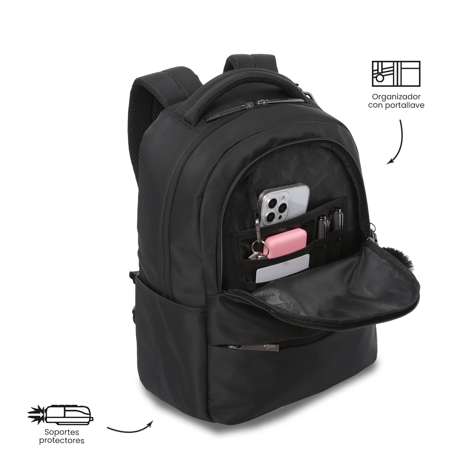 Mochila Executiva Totto Adelaide 2 2.0 Preto-7