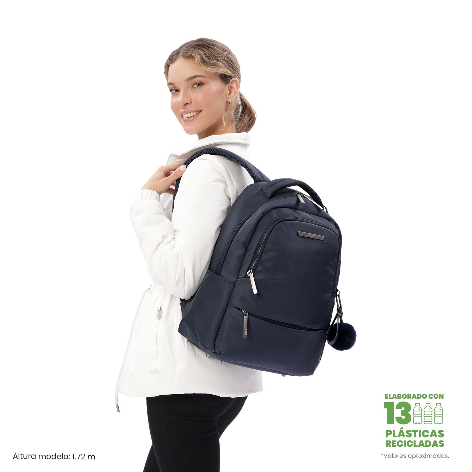 Mochila Executiva Totto Adelaide 2 2.0 Azul-3