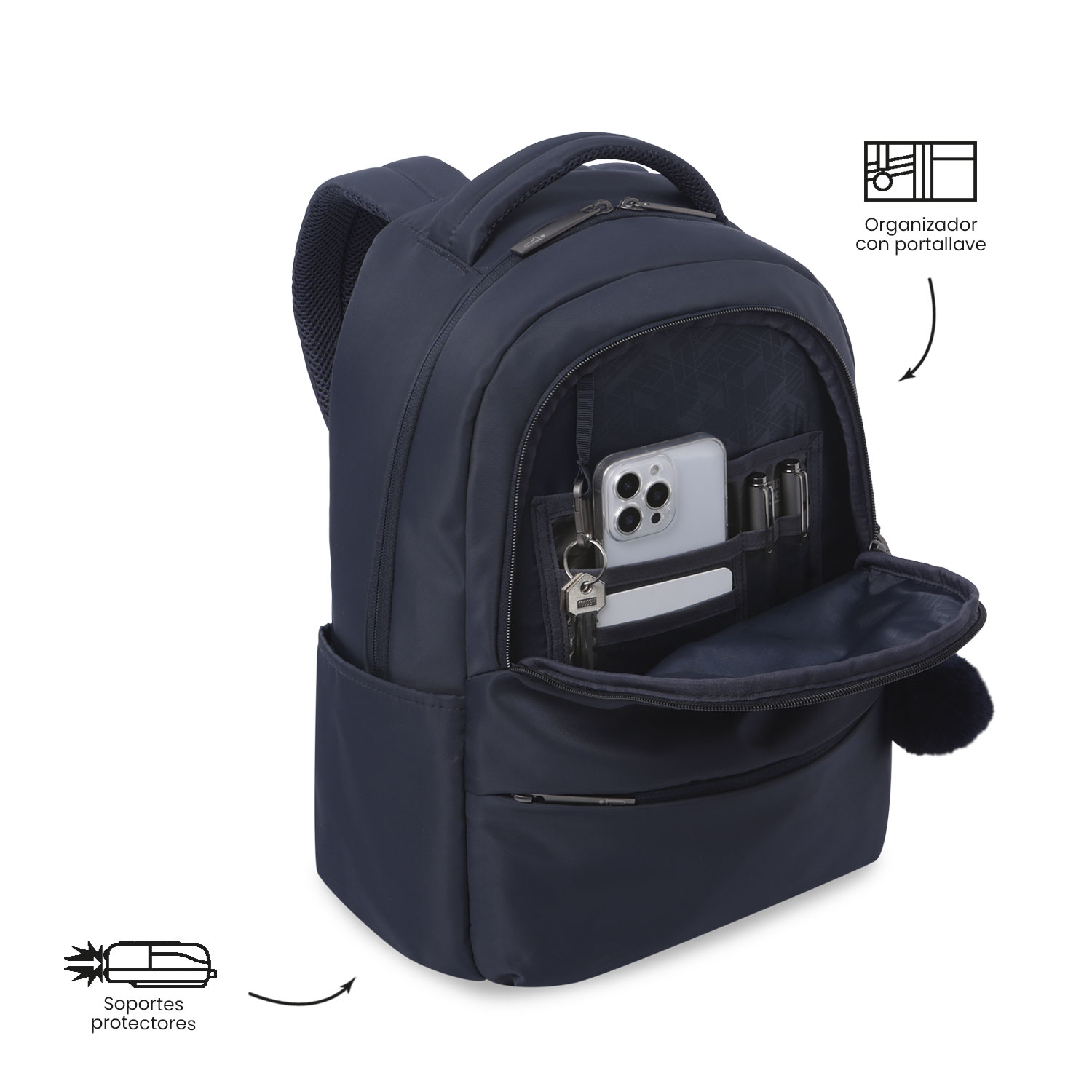 Mochila Executiva Totto Adelaide 2 2.0 Azul-7