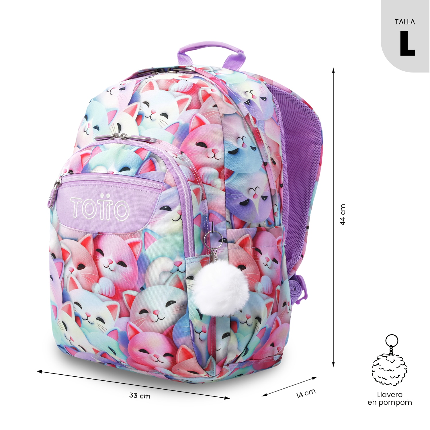 Mochila Escolar Totto Acuareles Roxo-4