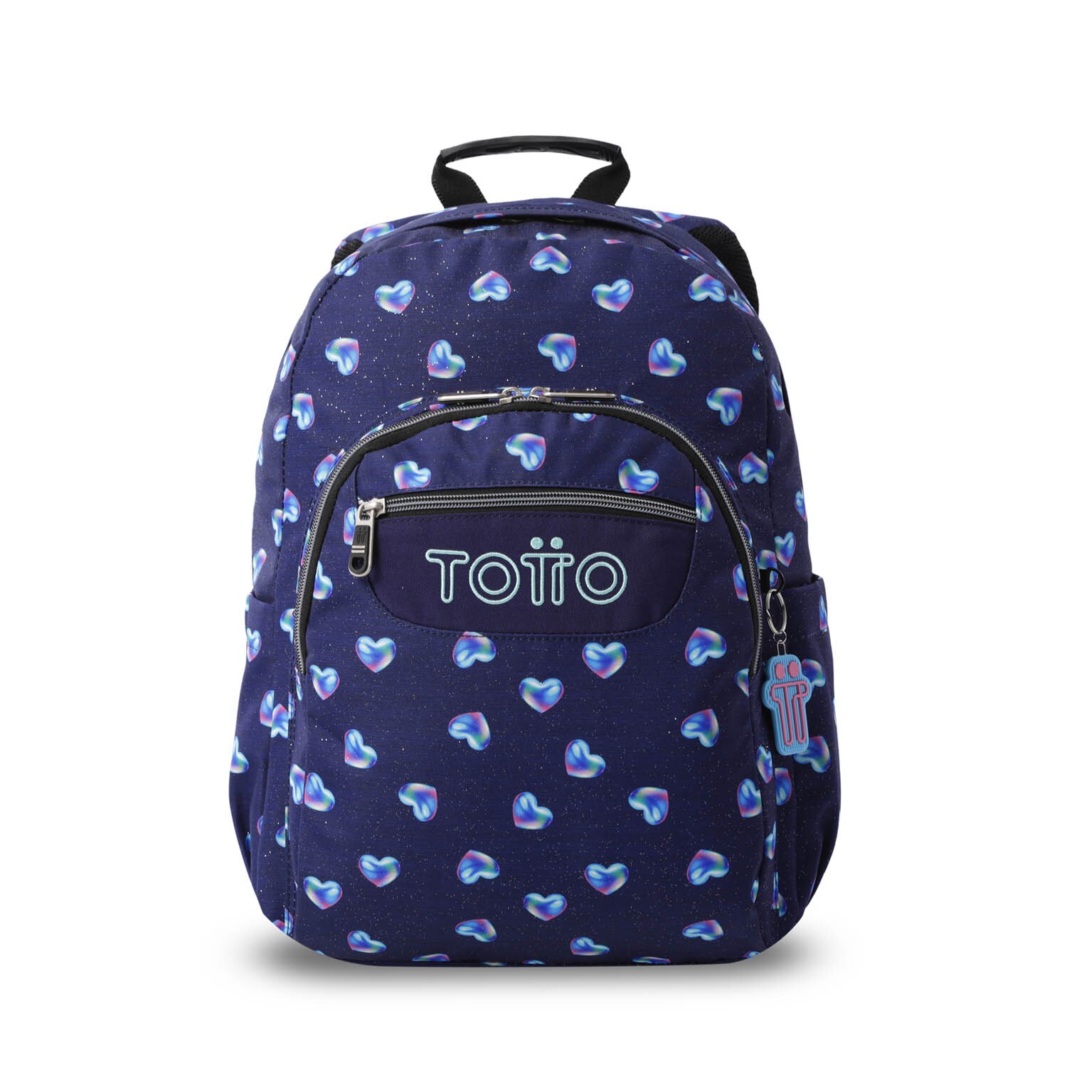 Mochila Escolar Totto Acuareles Glitter Azul-2