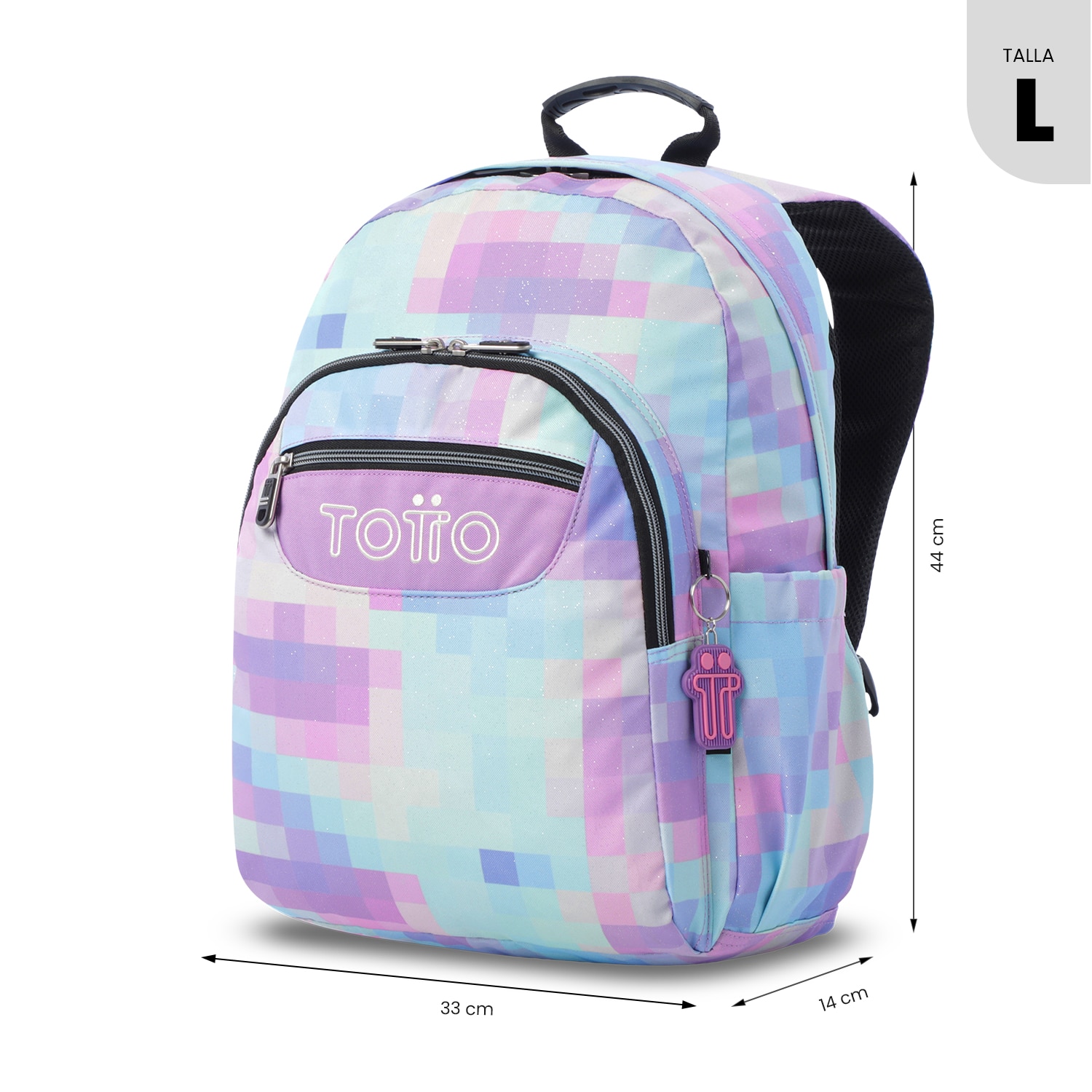 Mochila Escolar Totto Acuareles Glitter Roxo-3