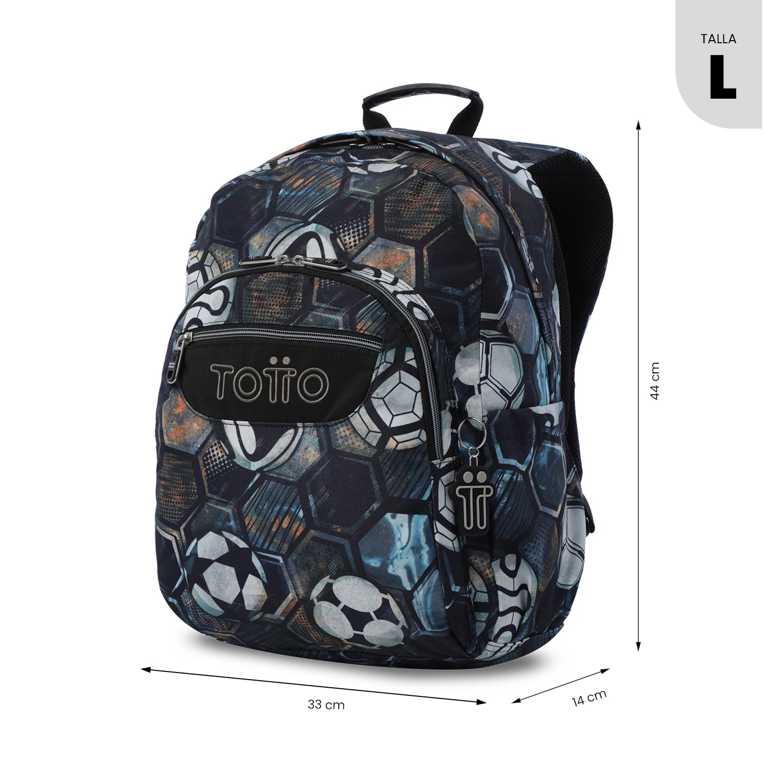 Mochila Escolar Totto Acuareles Preto-4