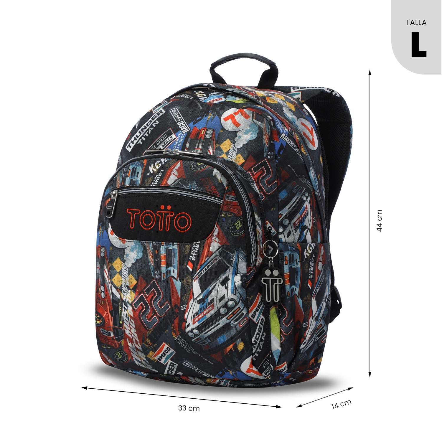 Mochila Escolar Totto Acuareles Vermelho-4