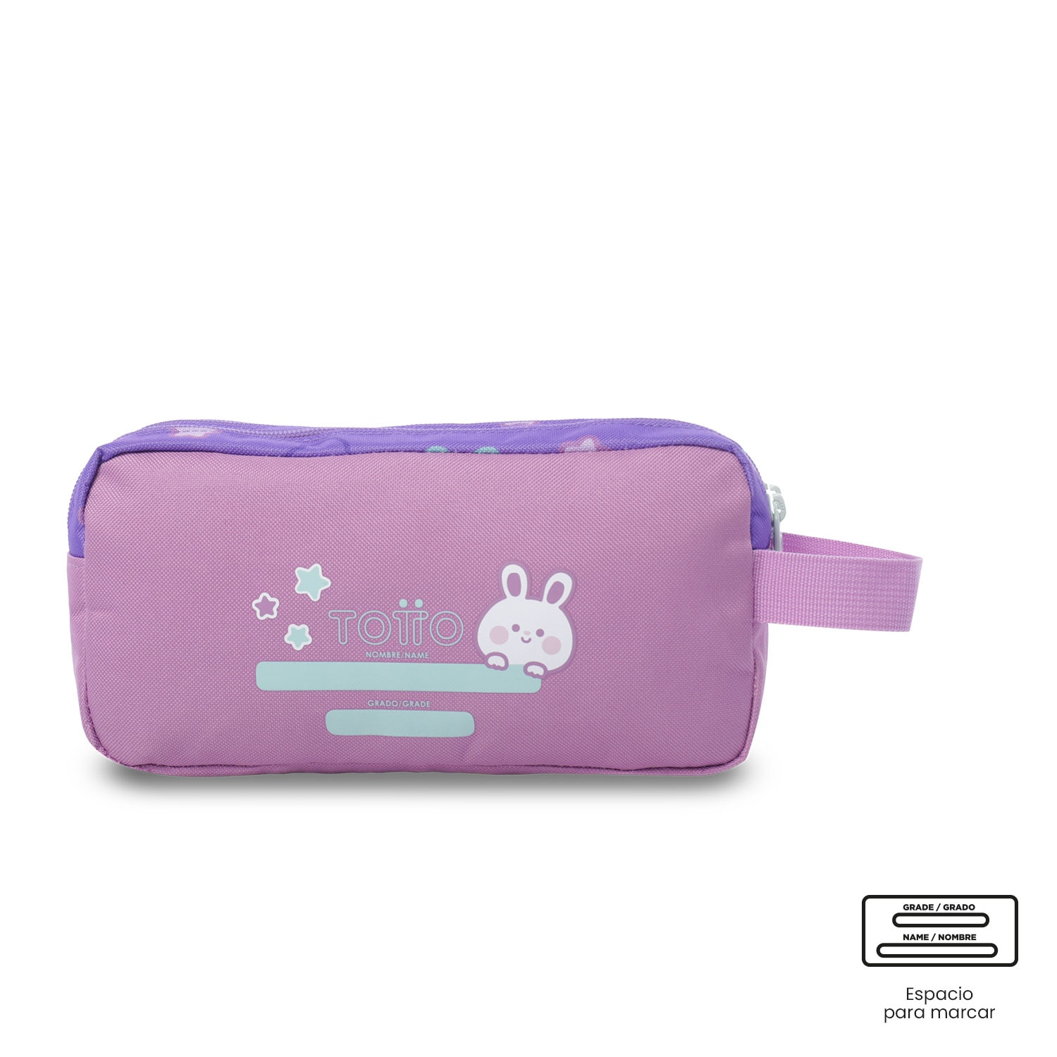 Estojo Infantil Totto Friends Party com 2 Compartimentos Roxo-5