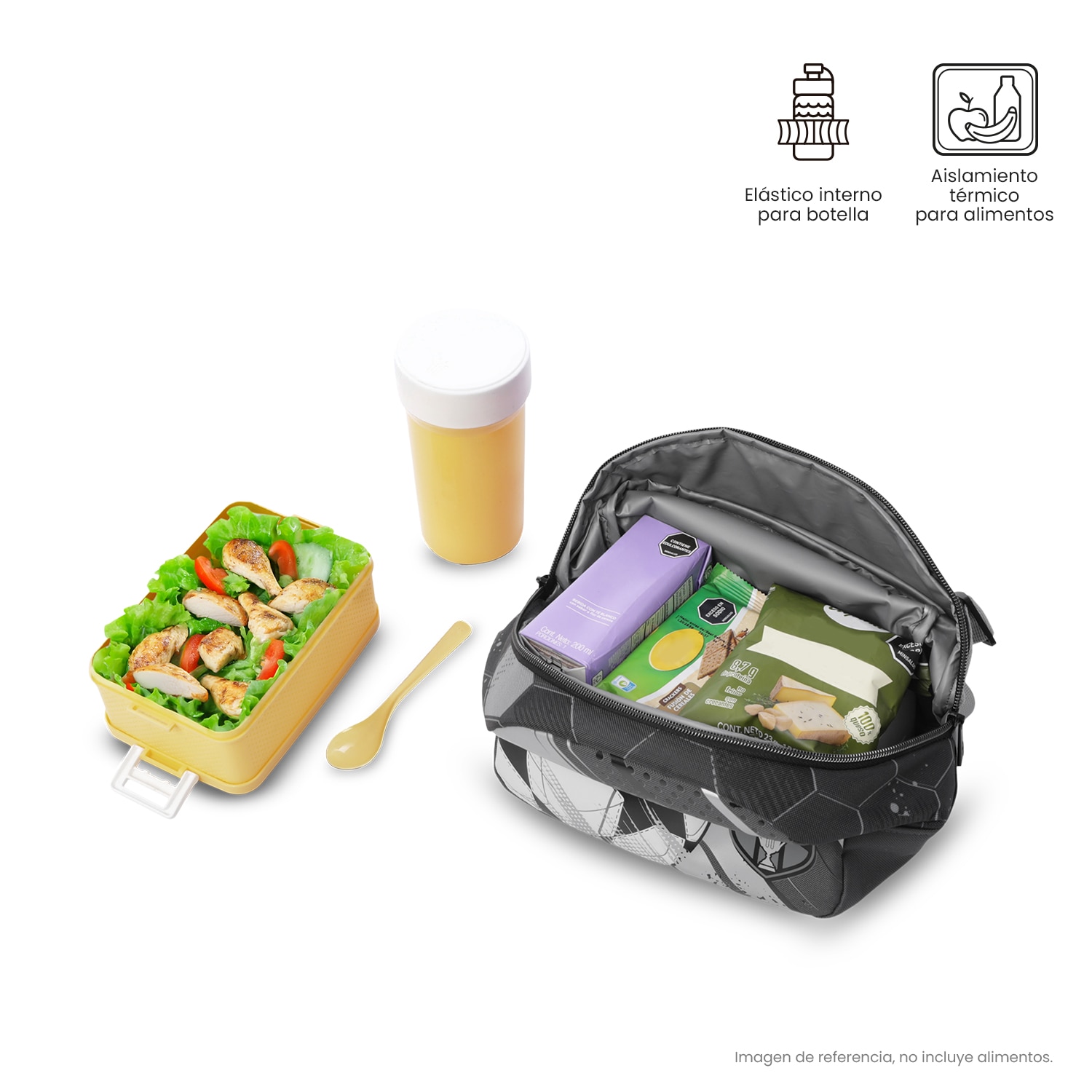 Porta-merenda Infantil Totto Champion Preto-4