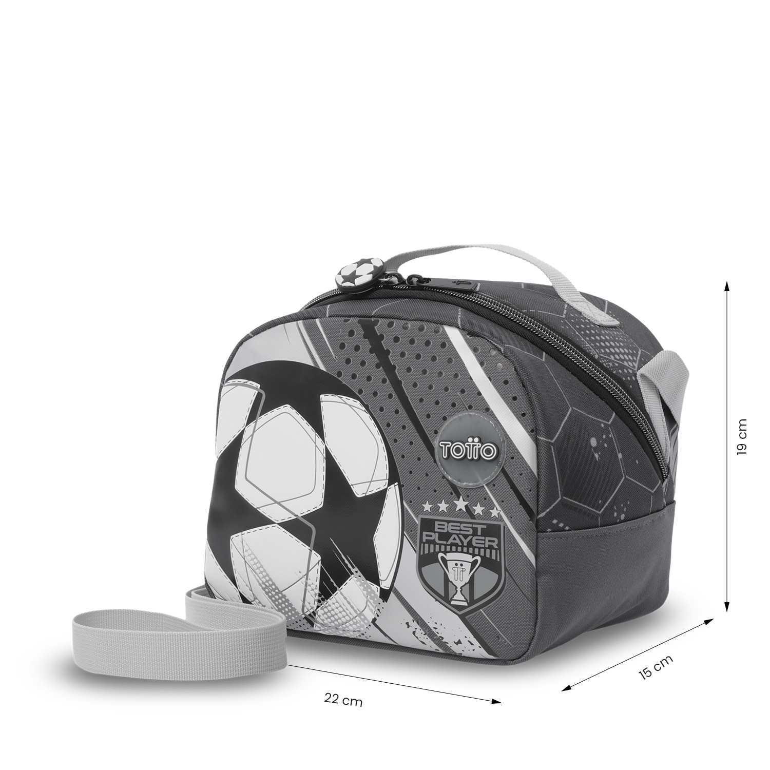 Porta-merenda Infantil Totto Champion Preto-5