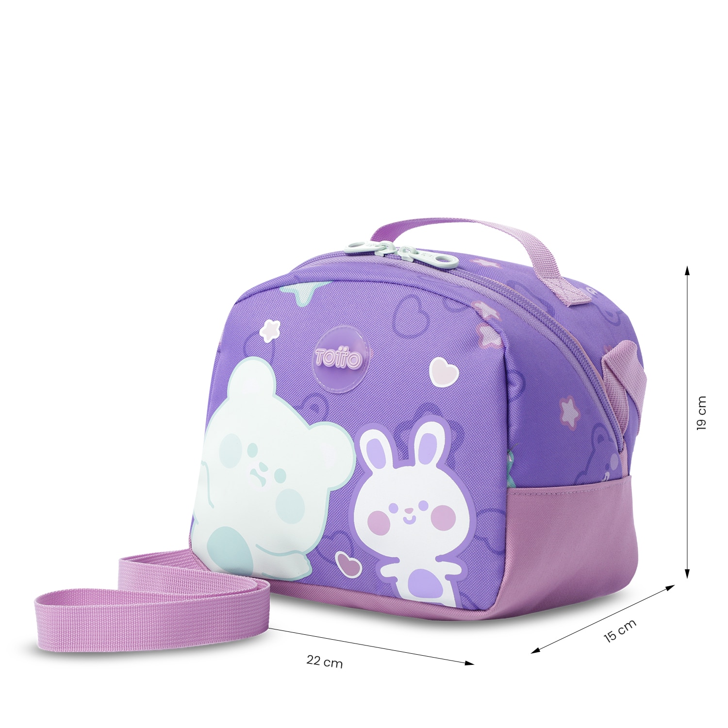 Lancheira Infantil Totto Friends Party Roxo-5