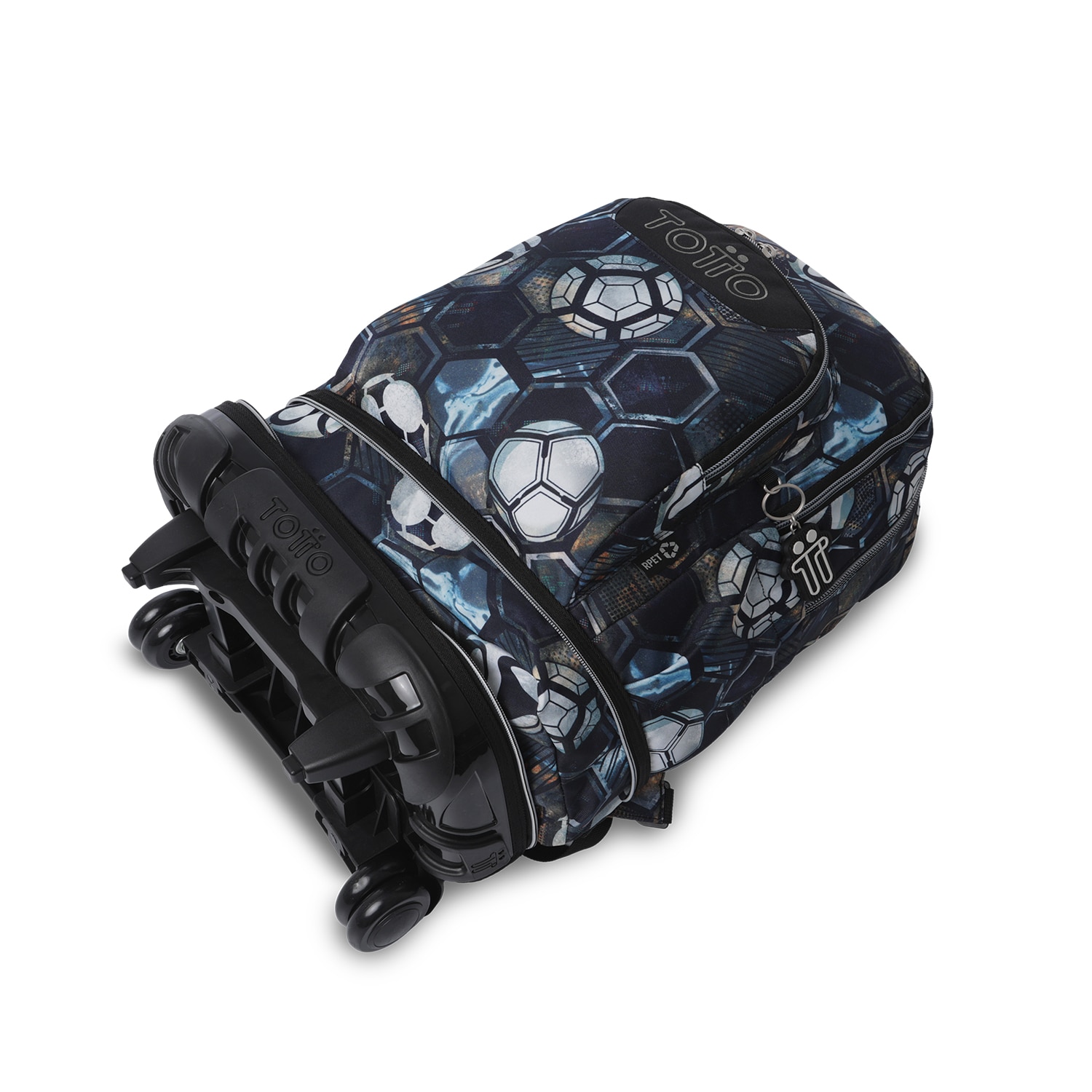 Mochila Escolar com Rodas Totto Tiza Preto-6