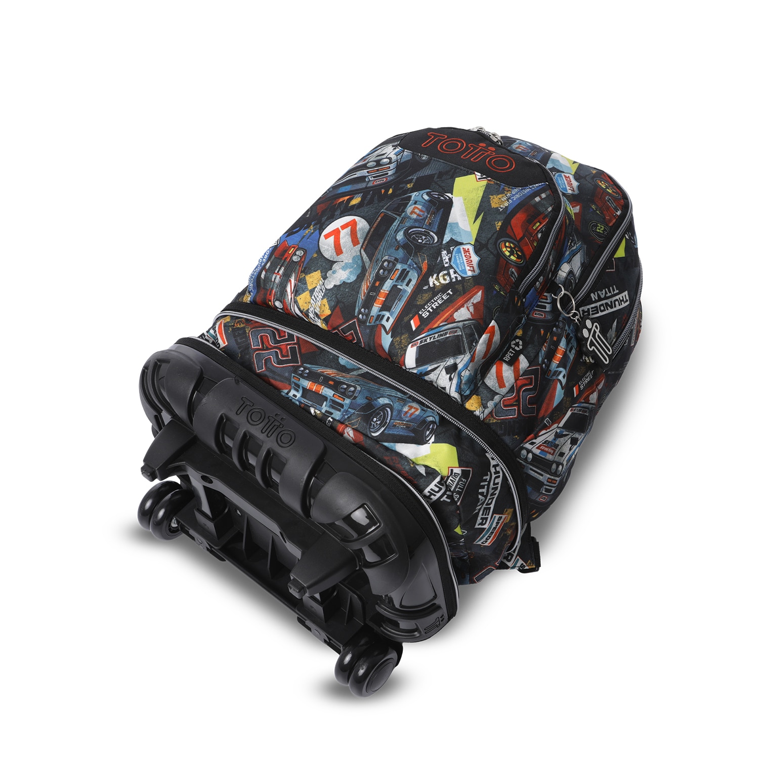 Mochila Escolar com Rodas Totto Tiza Vermelho-5