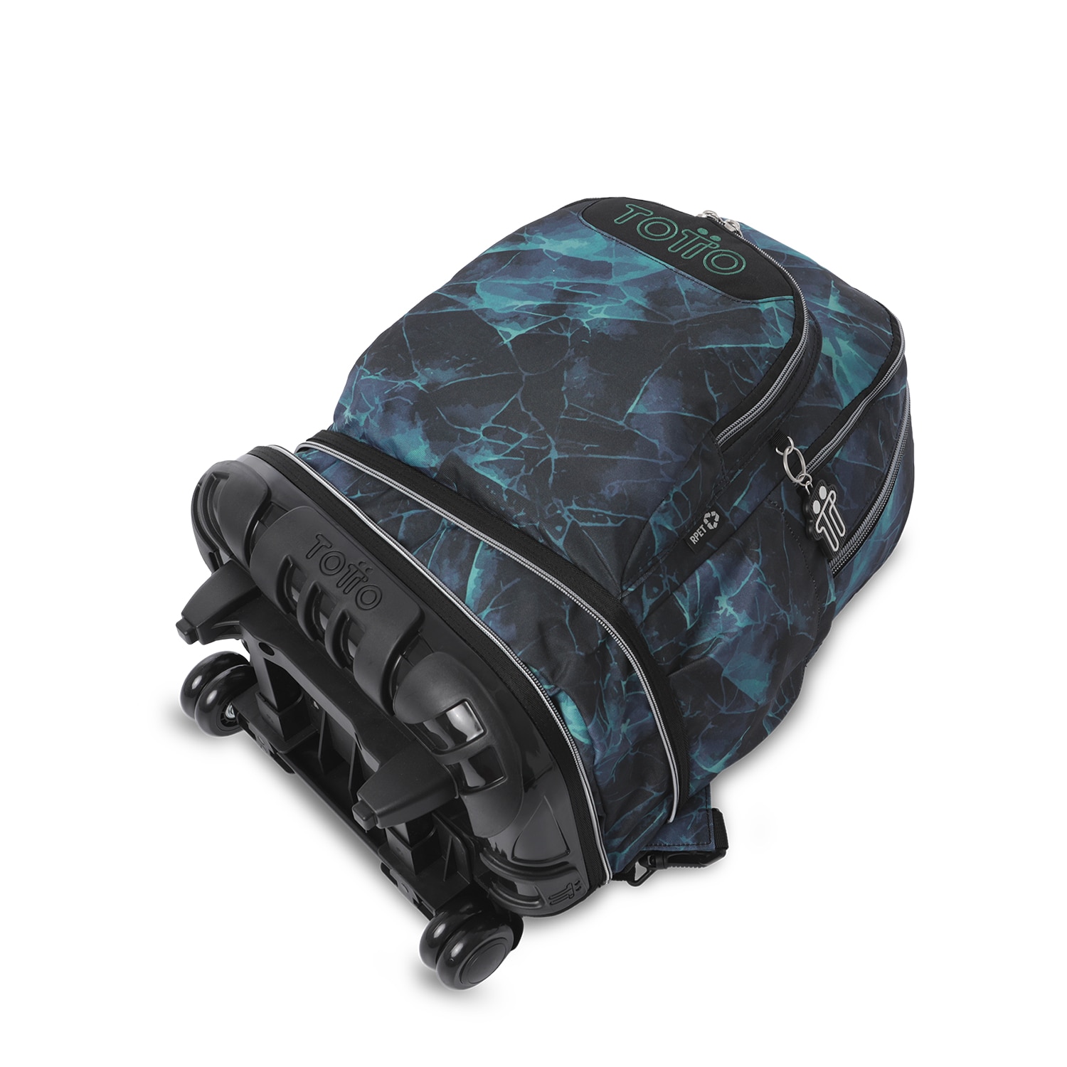 Mochila Escolar com Rodas Totto Tiza Preto-5