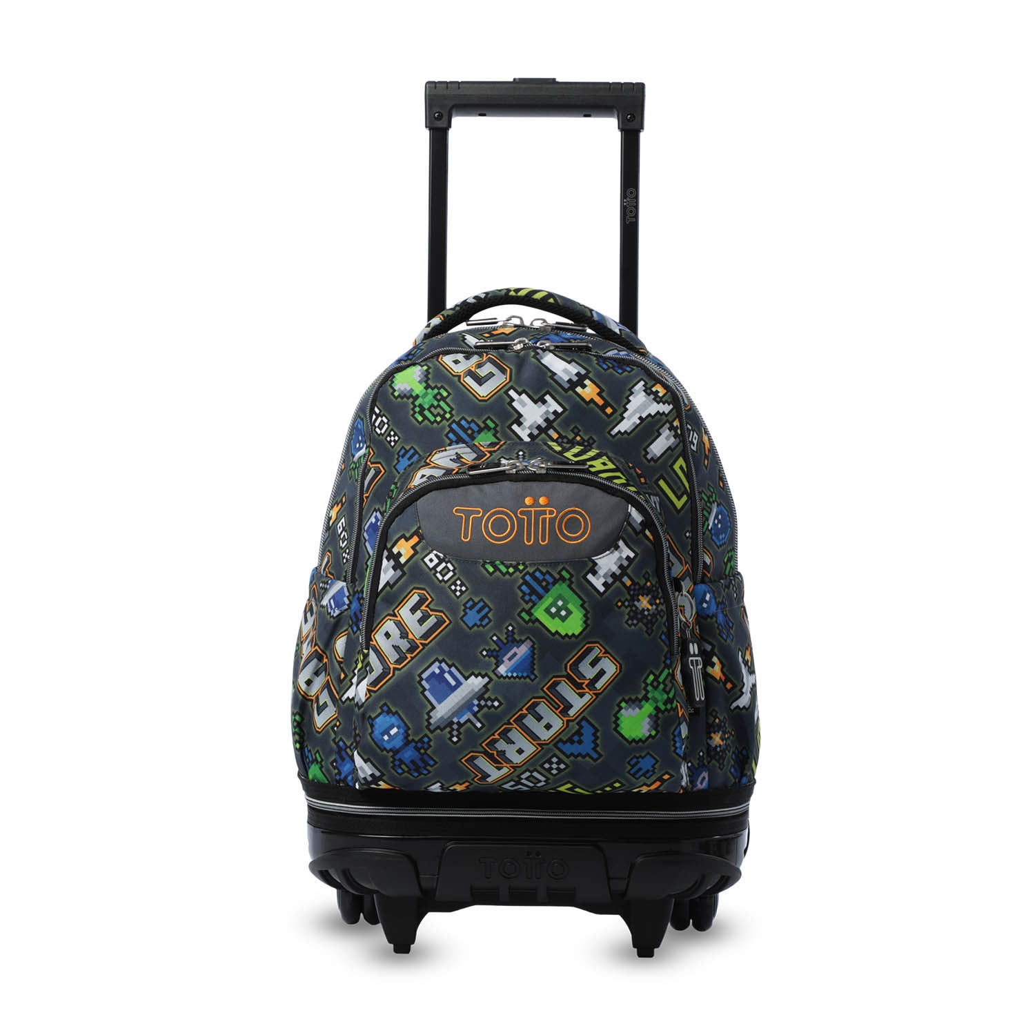 Mochila Escolar com Rodas Totto Tiza Cinzento-2