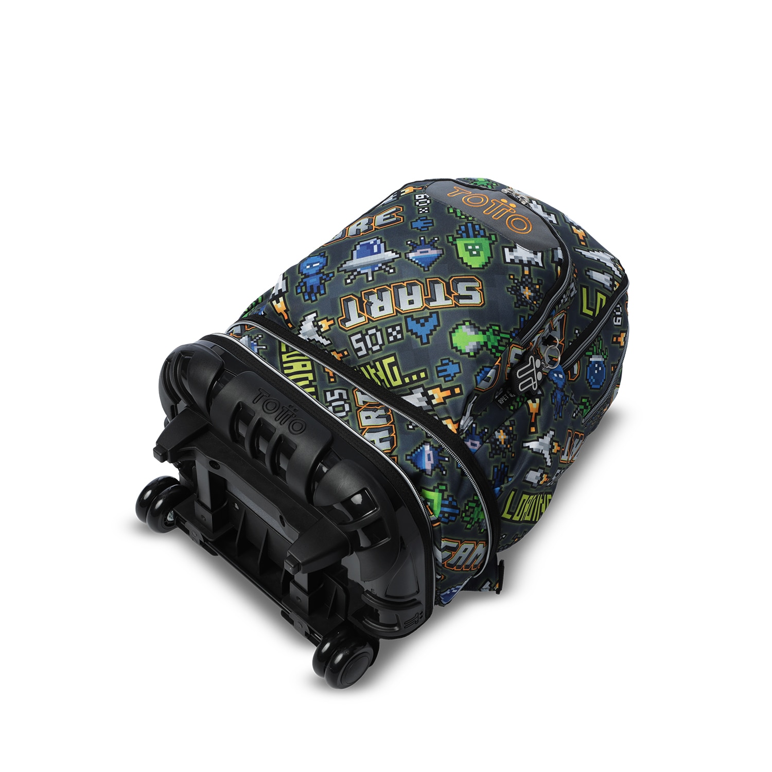 Mochila Escolar com Rodas Totto Tiza Cinzento-6