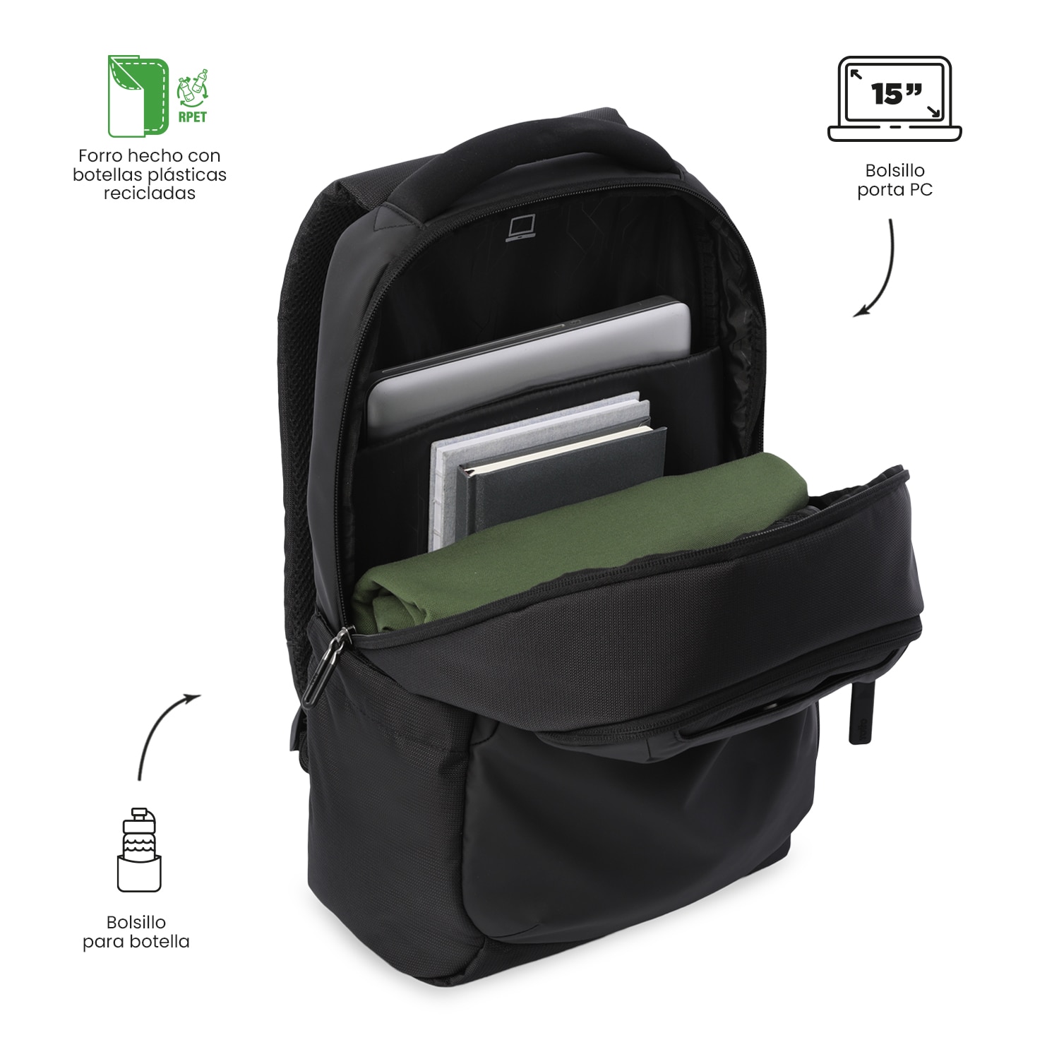 Mochila Executiva Totto Gtx M Preto-6