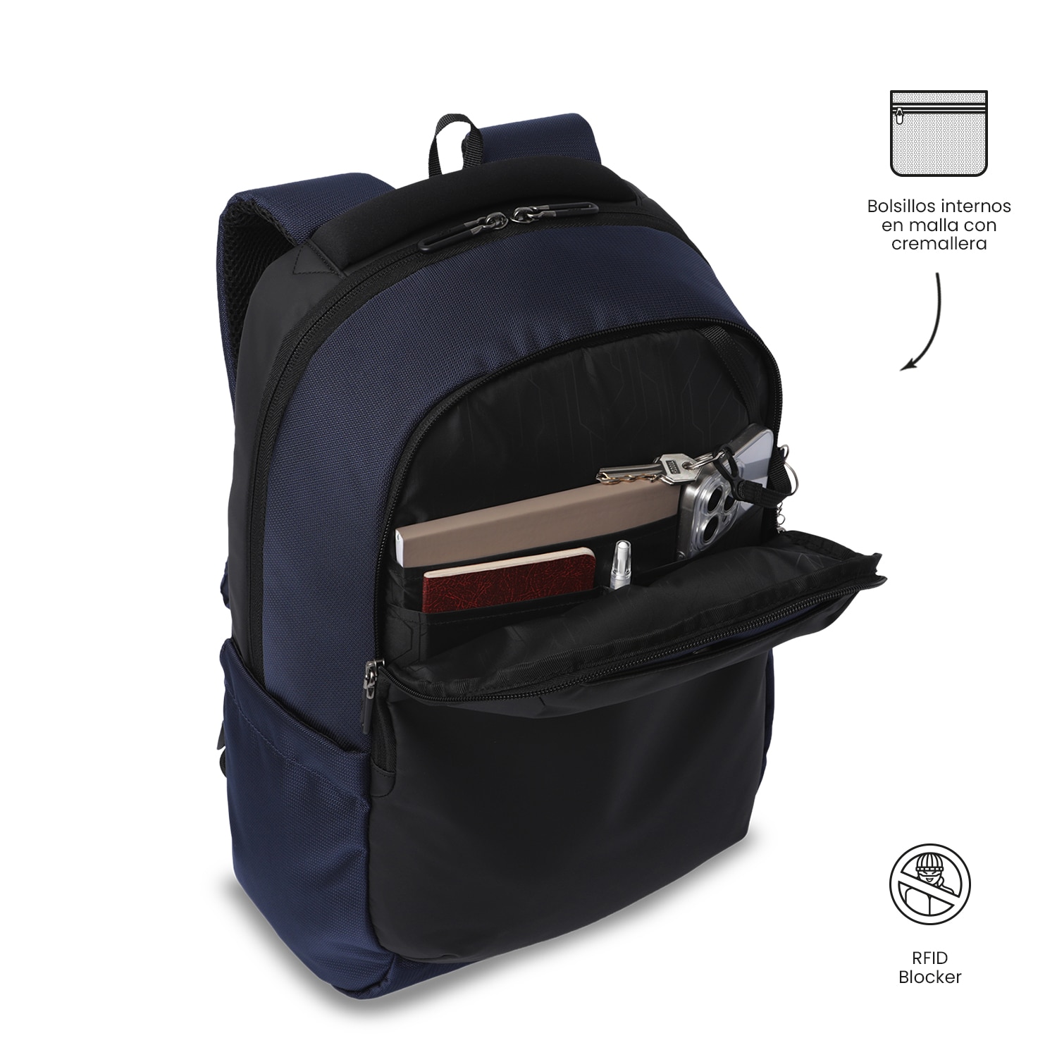 Mochila Executiva Totto Gtx M Azul-5