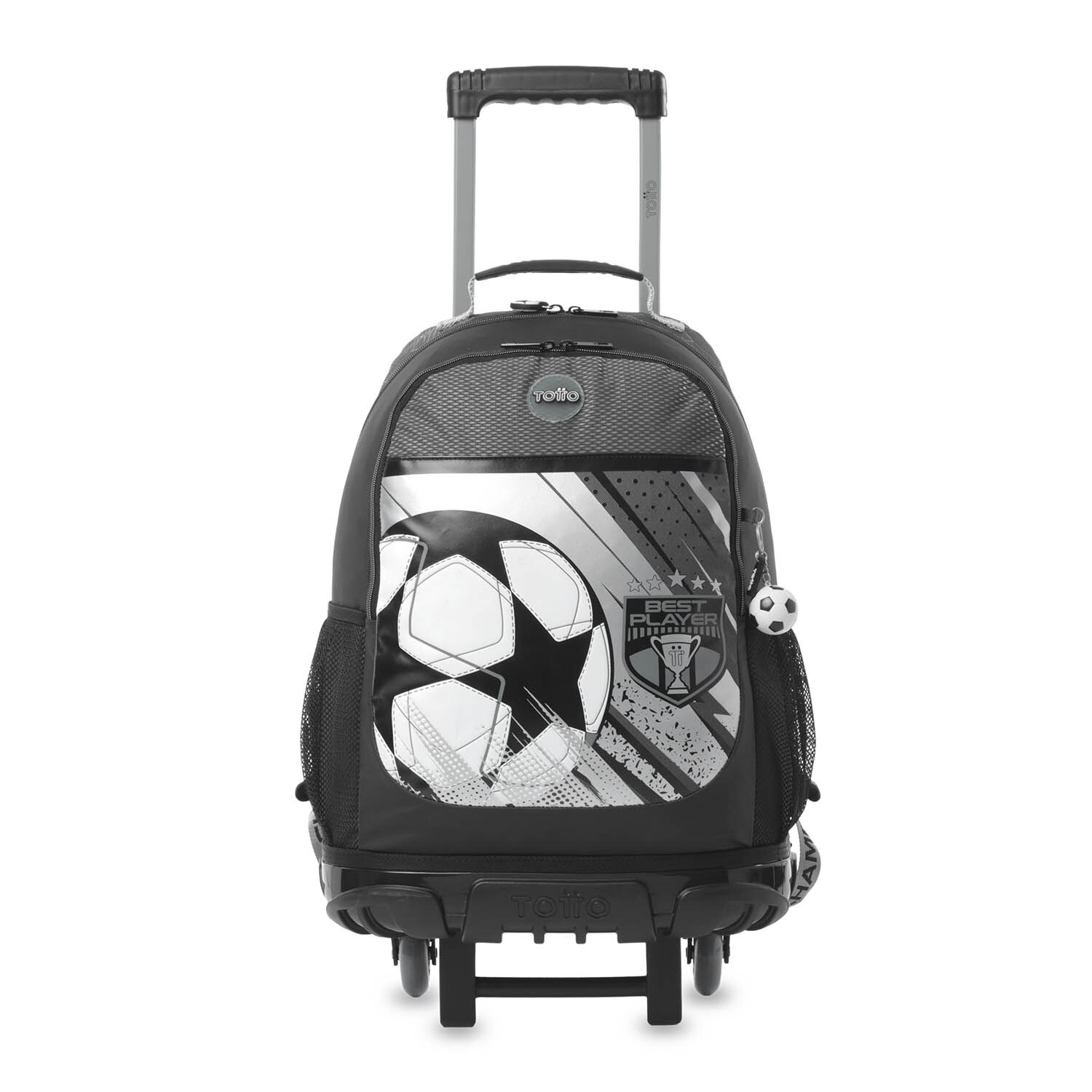 Mochila Infantil com Rodas Totto Champion L Preto-2
