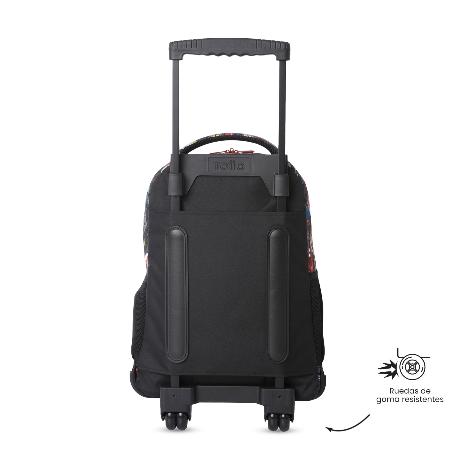 Mochila Infantil com Rodas Totto Skl L Vermelho-5