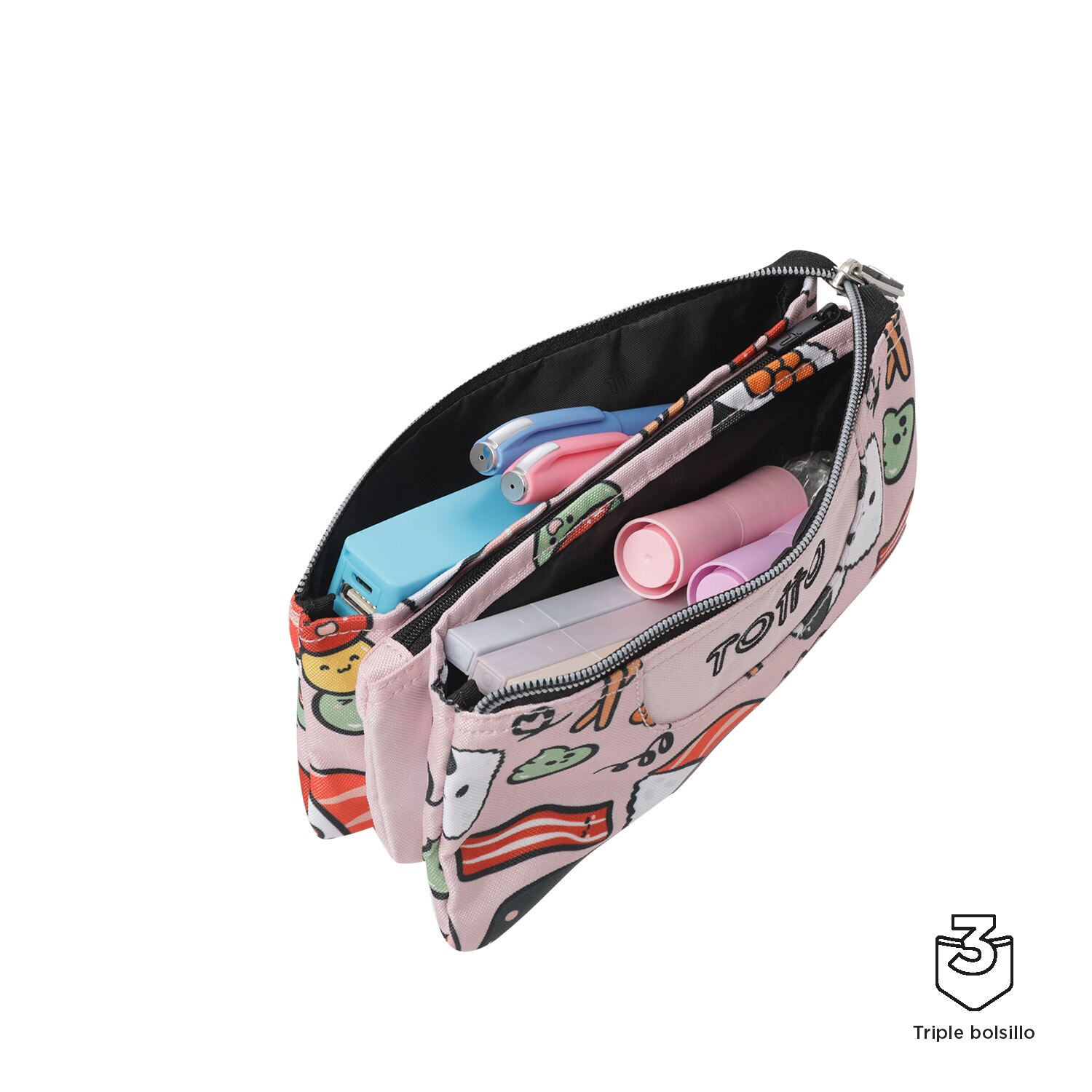 Estojo Escolar Juvenil Tablero Marca Totto Multicolor-3