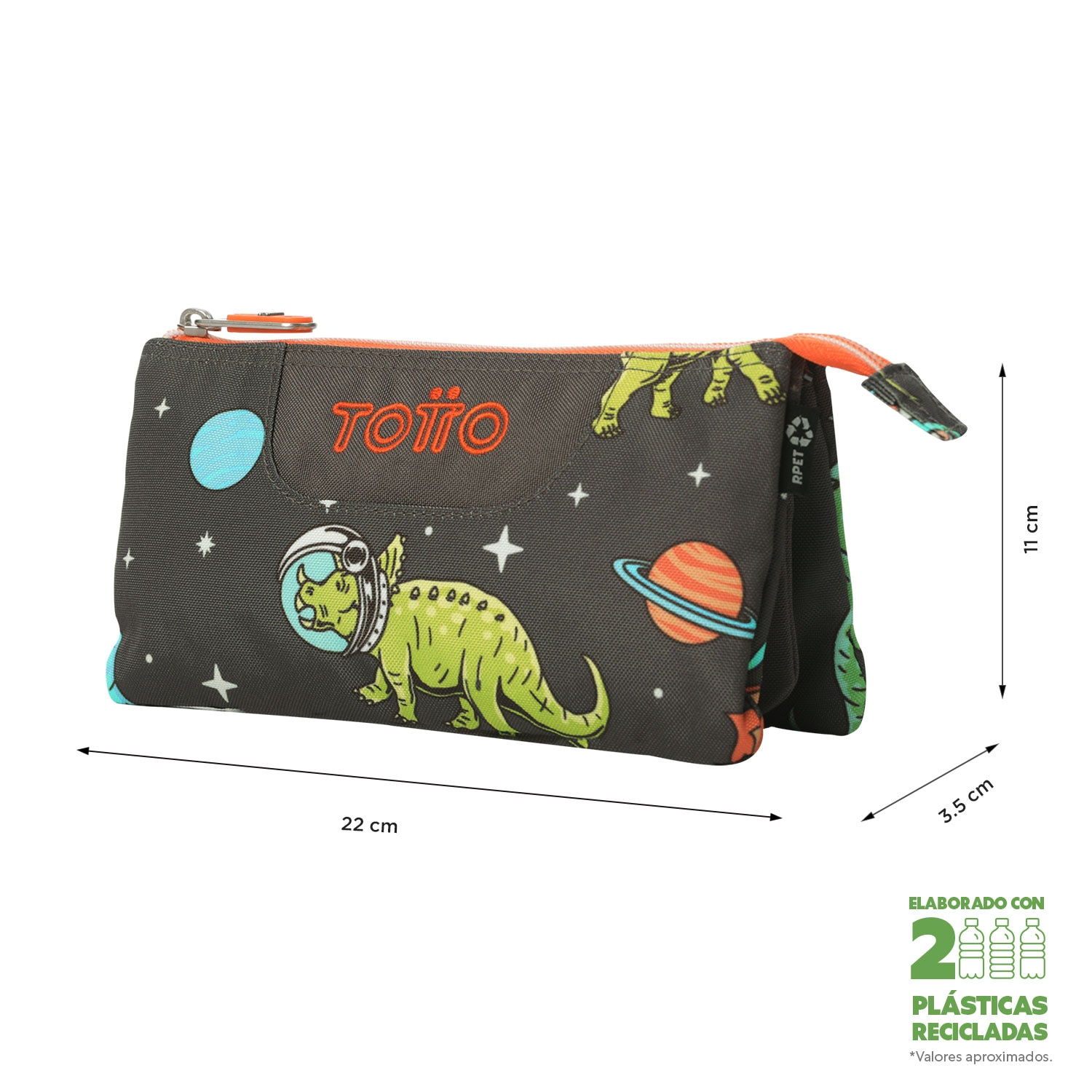 Estojo Escolar Juvenil Tablero Marca Totto Multicolor-2