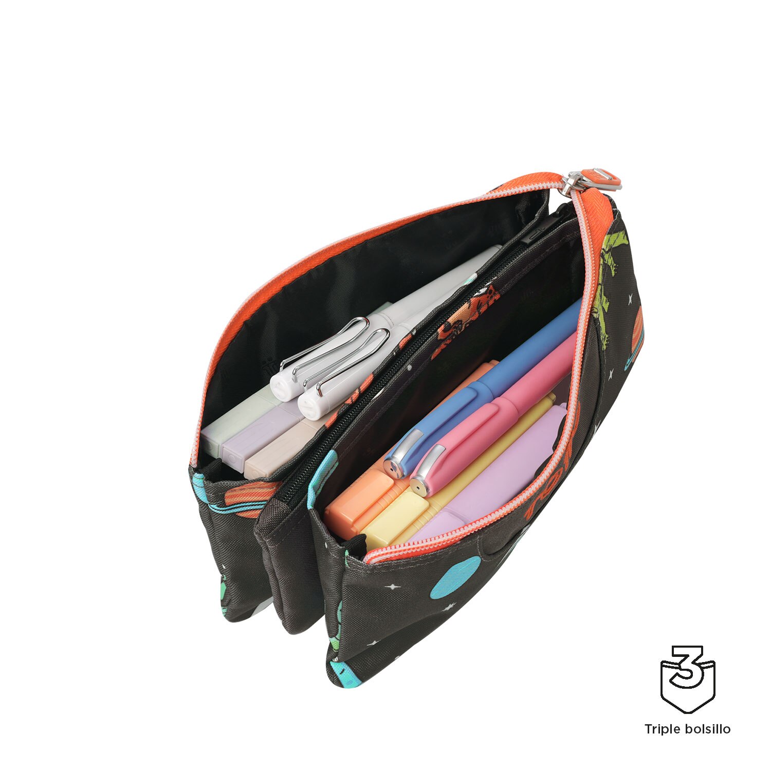 Estojo Escolar Juvenil Tablero Marca Totto Multicolor-3
