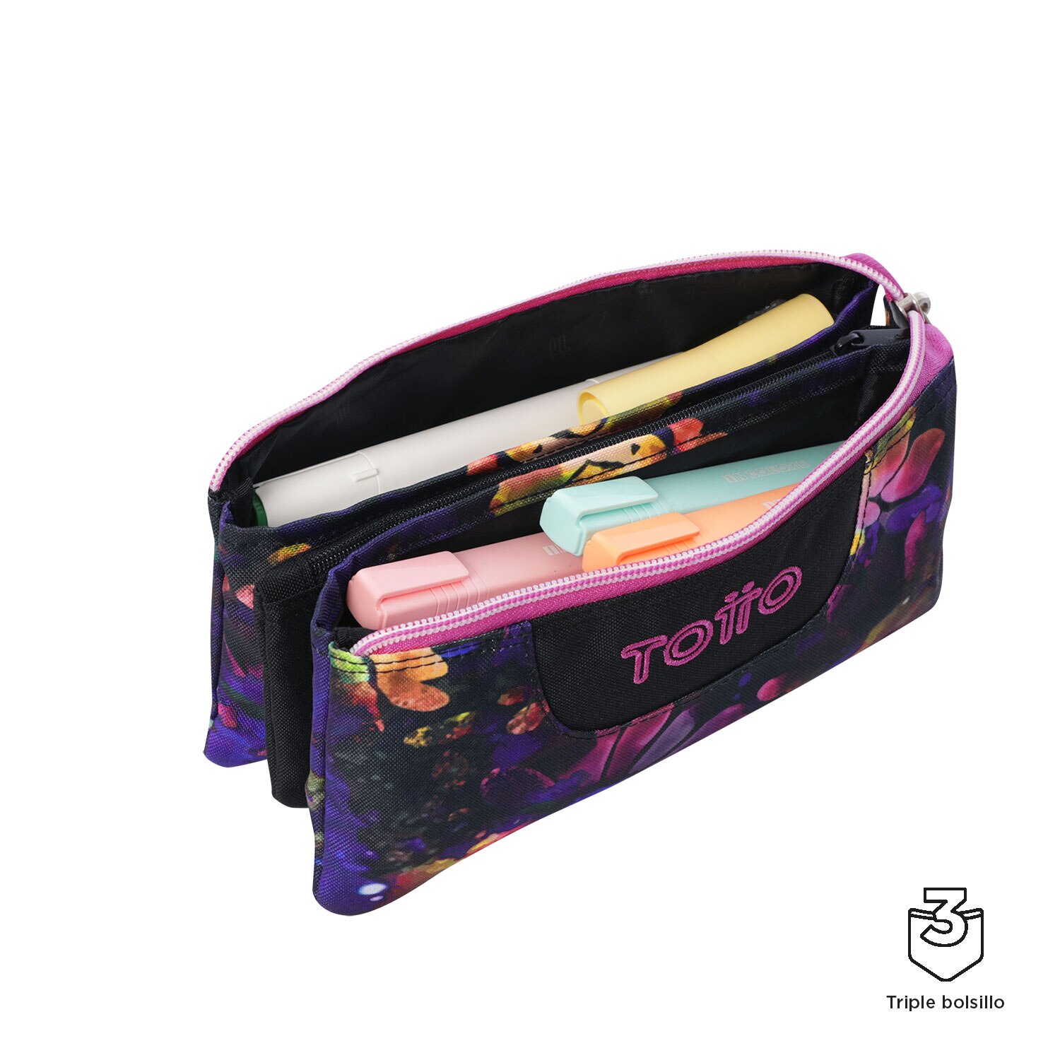 Estojo Escolar Juvenil Tablero Marca Totto Multicolor-3