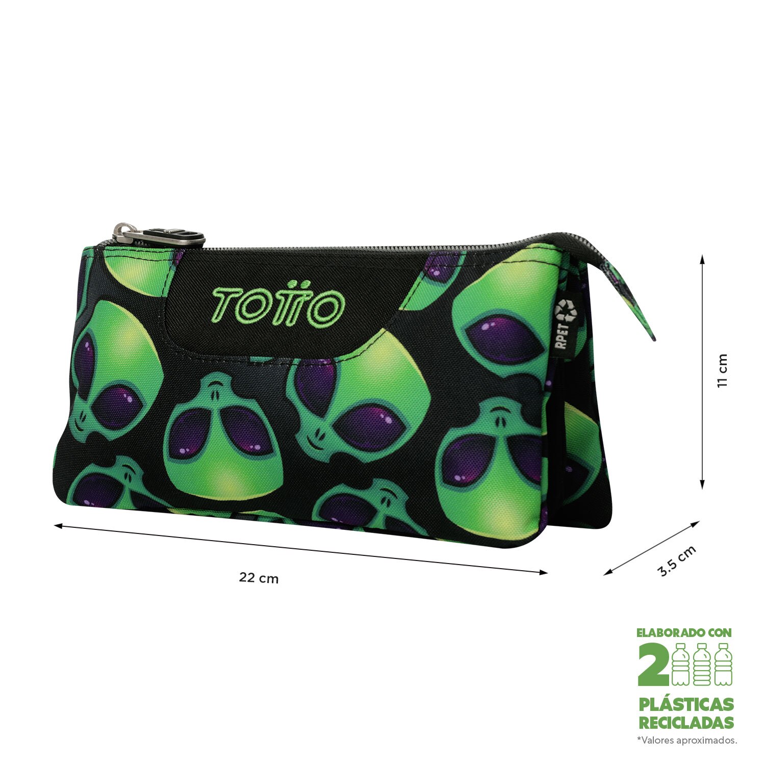 Estojo Escolar Juvenil Tablero Marca Totto Multicolor-2