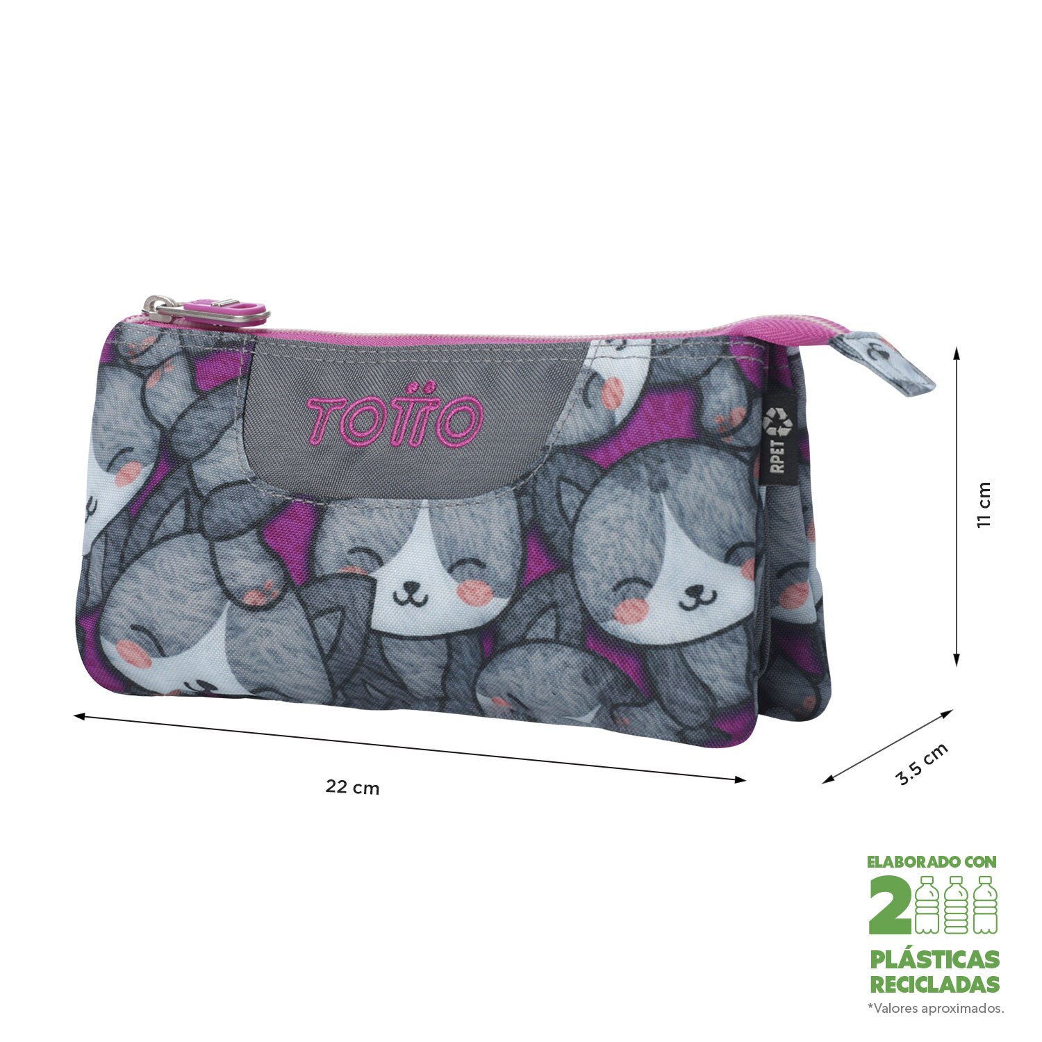 Estojo Escolar Juvenil Tablero Marca Totto Multicolor-2