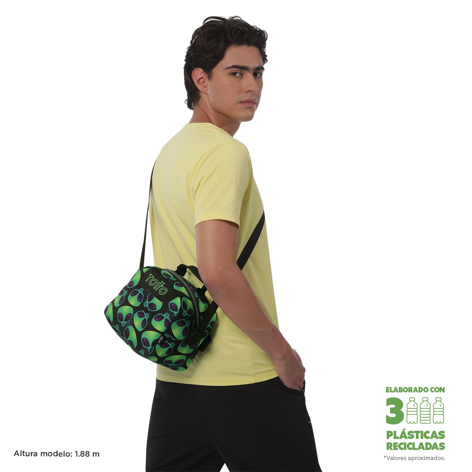 Lancheira Escolar Juvenil Borrador Marca Totto Multicolor-2