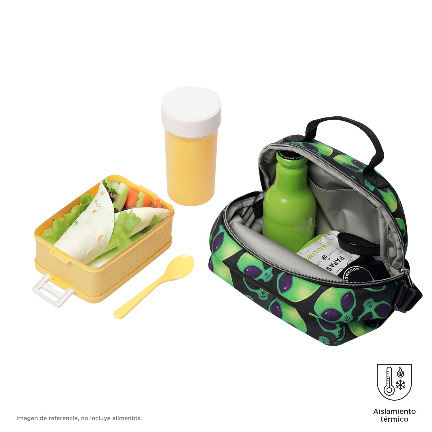 Lancheira Escolar Juvenil Borrador Marca Totto Multicolor-3