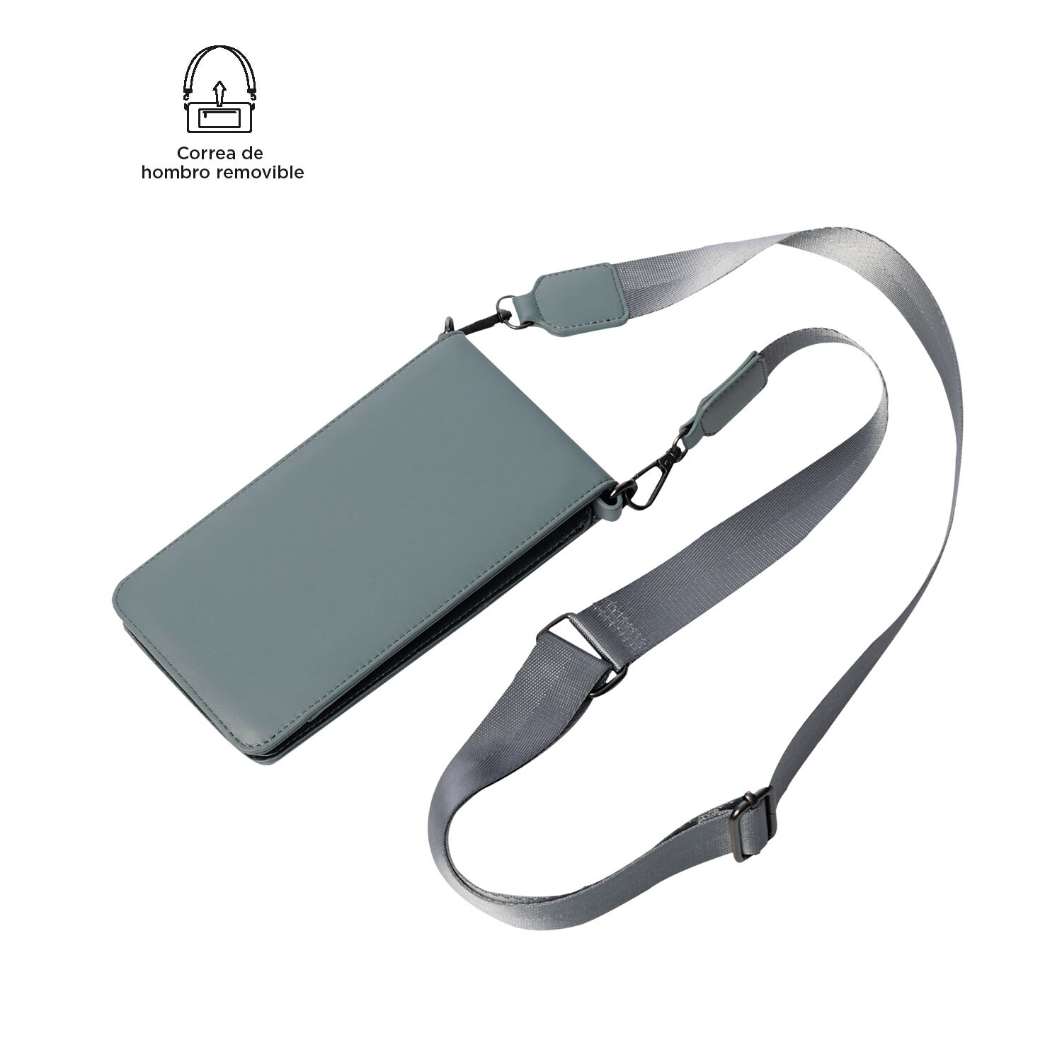 Porta-telefone Totto Móvel Style com Proteção Rfid e Alça Ajustável Cinzento-5