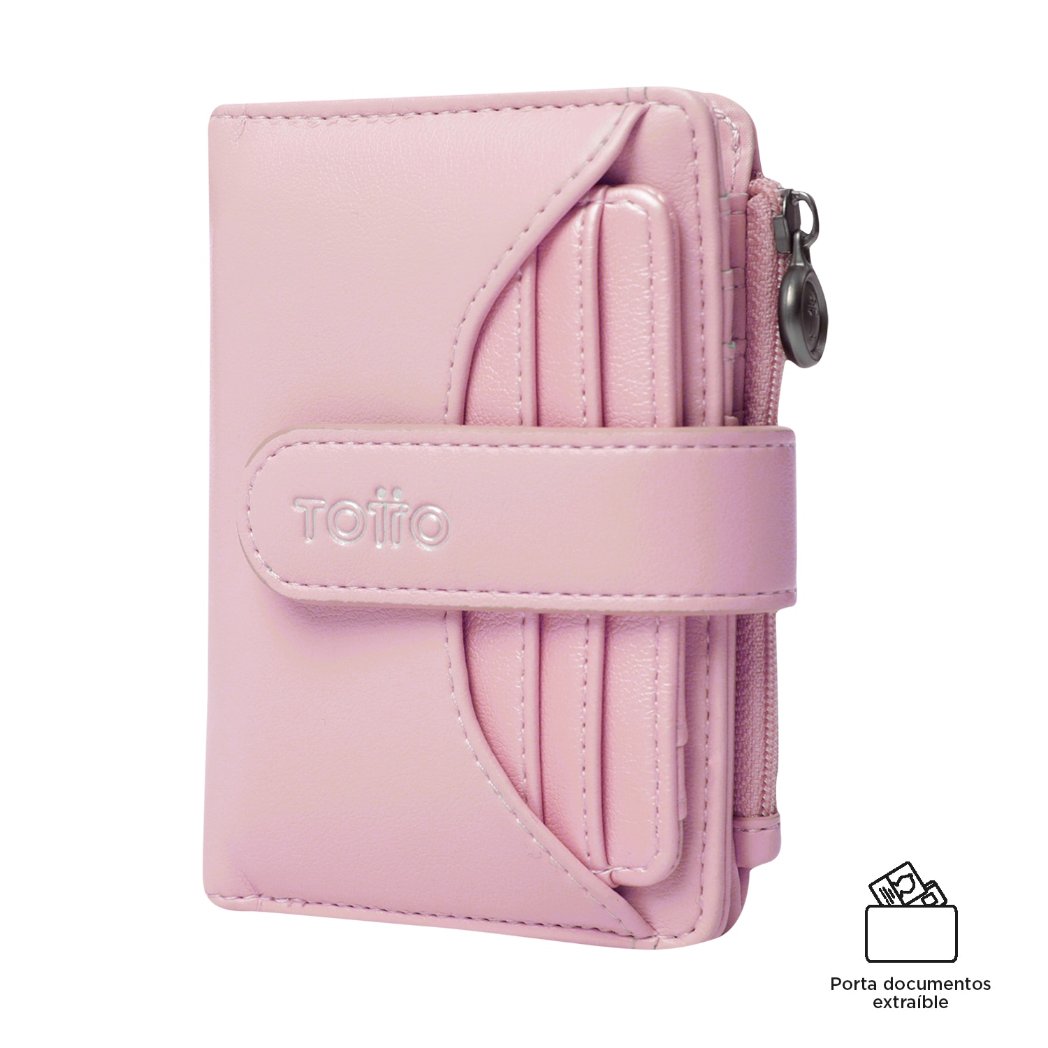 Carteira Totto Style Dull com Proteção Rfid e Bolso Porta-moedas Lilás-5