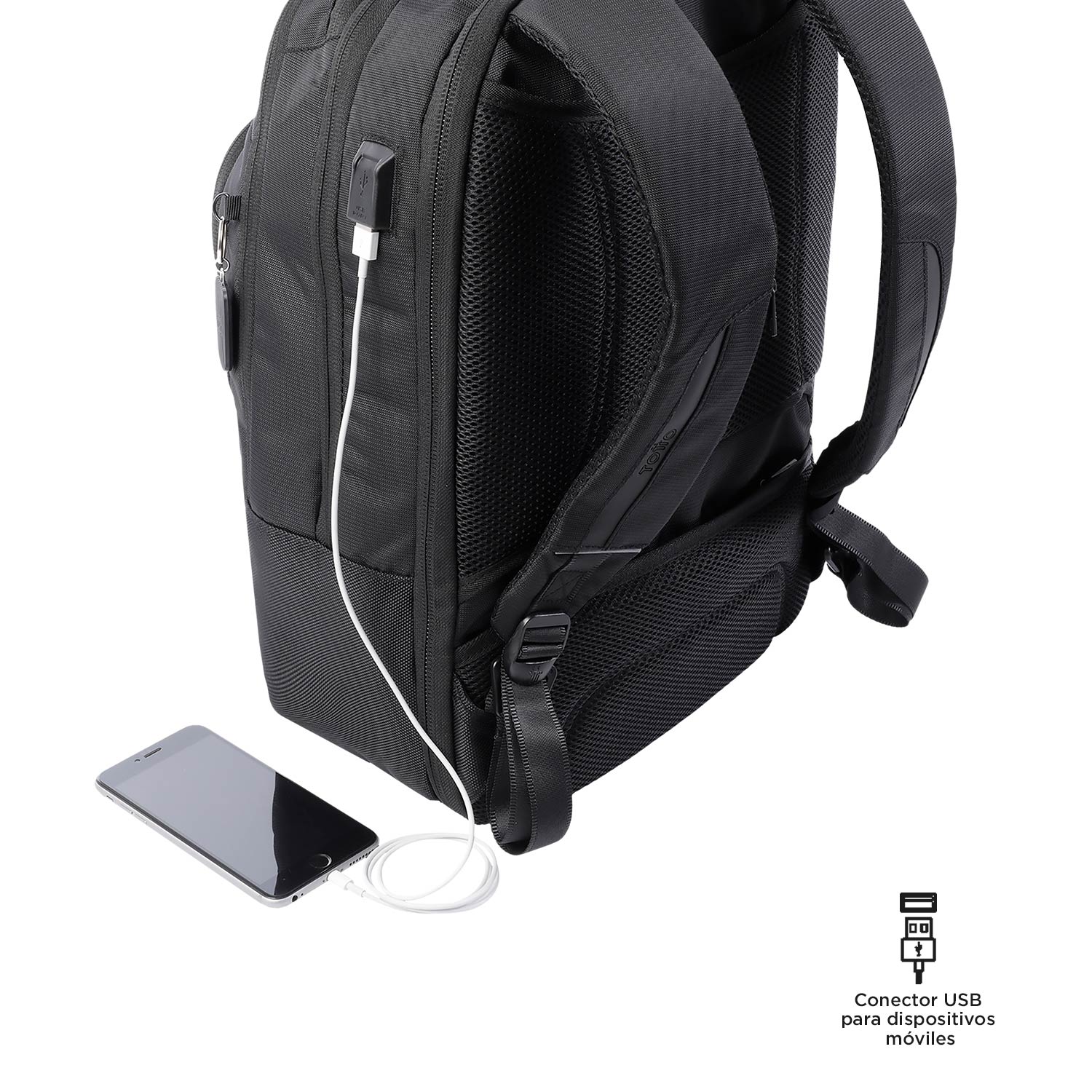 Mochila Executiva Totto Commuter Preto-8